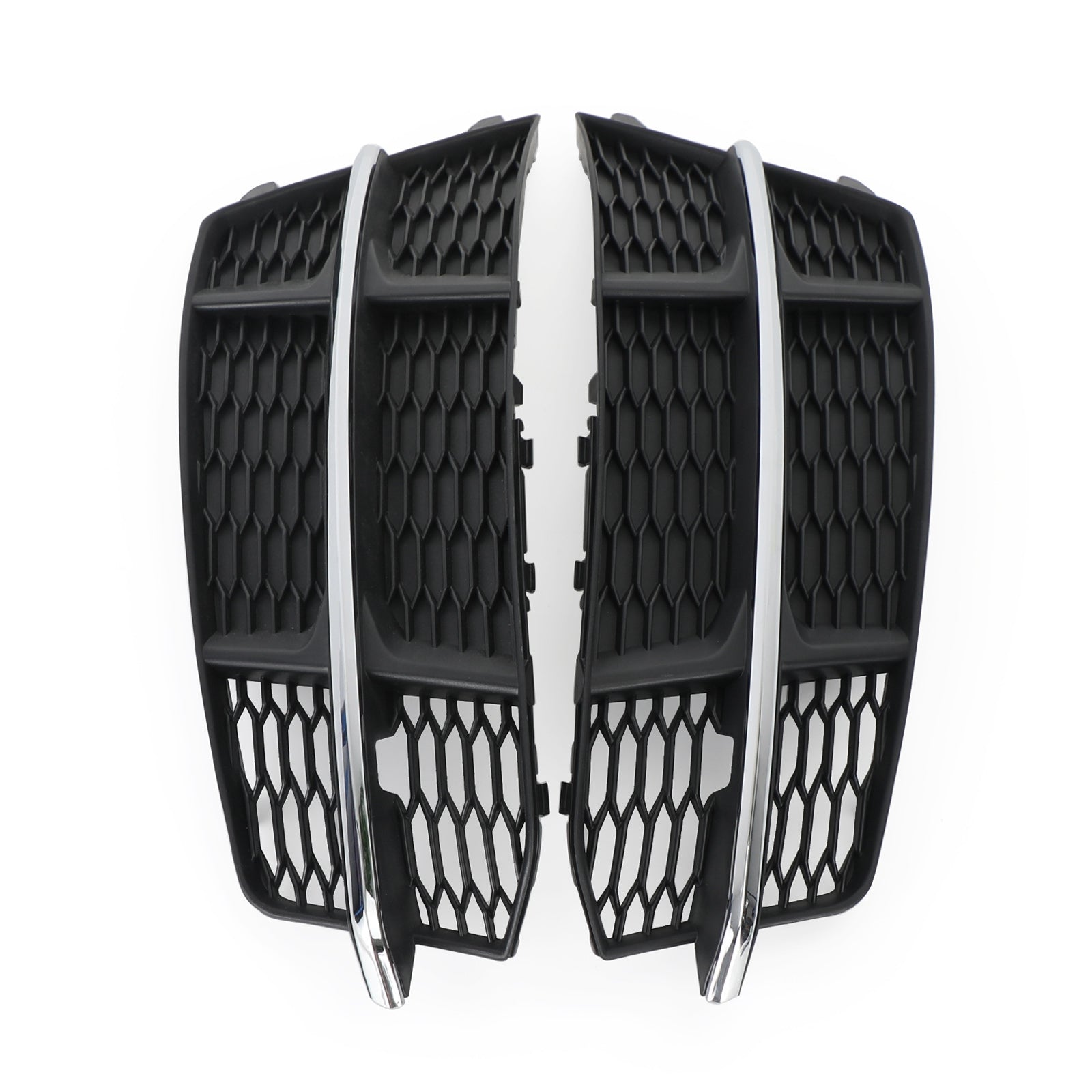 PALASER 2016-2018 Audi A6 C7 S-line Front Bumper Lower Grille Grill Black Chrome - Image 11