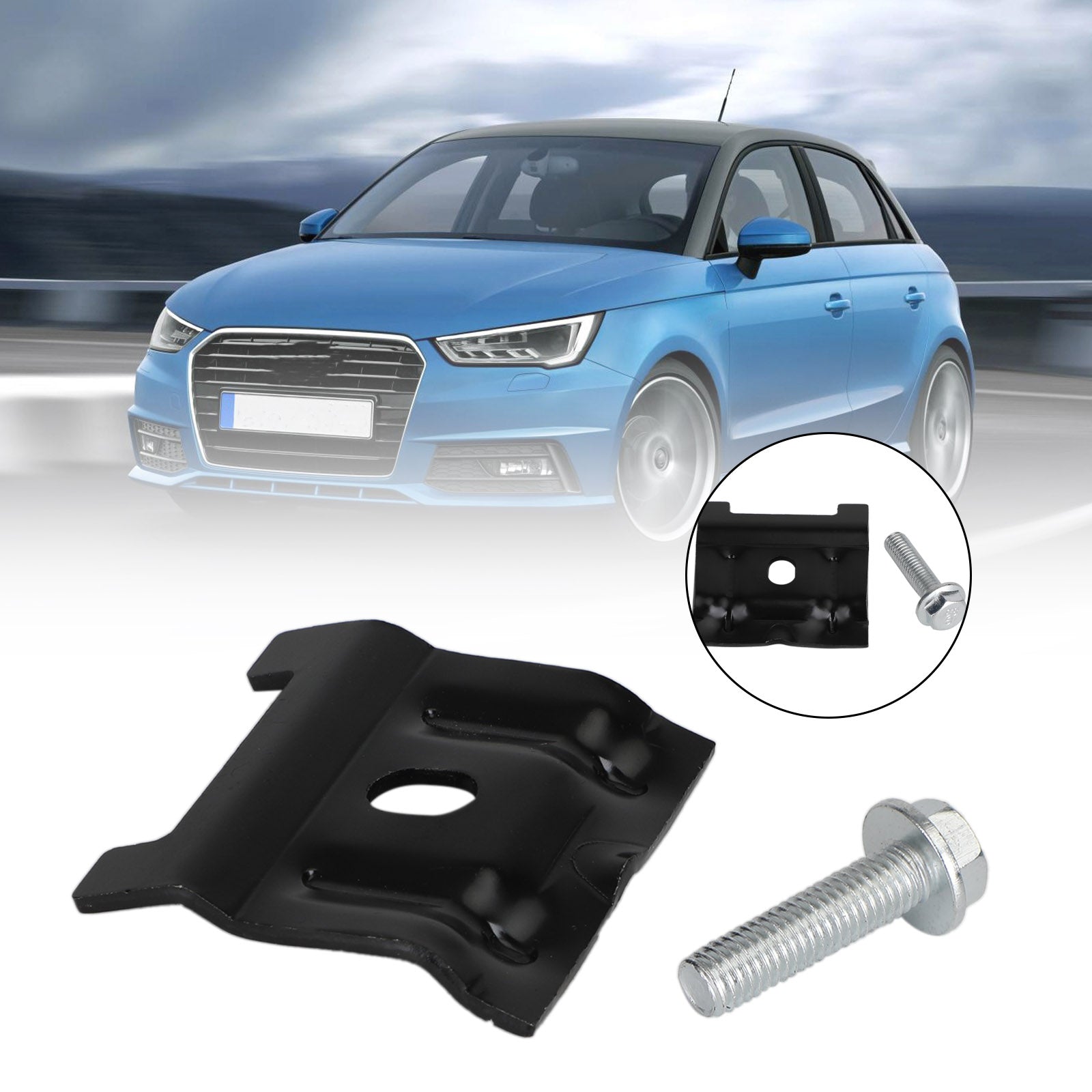 PALASER Vw Golf Mk5 Mk6 Battery Hold Down Clamp Bracket + Bolt 1J0803219 + N10109210 - Image 2