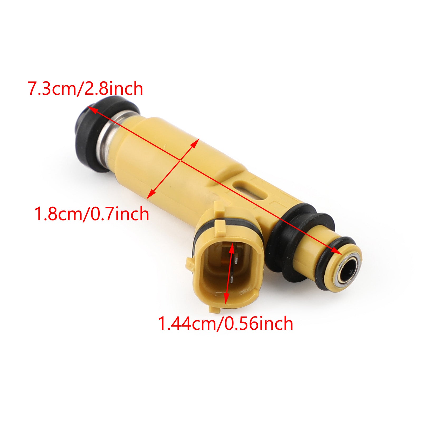 PALASER 2004-2008 Mazda RX-8 Miata 4PCS 440Cc 4-Hole Yellow Denso Fuel Injectors 195500-4450 - Image 2
