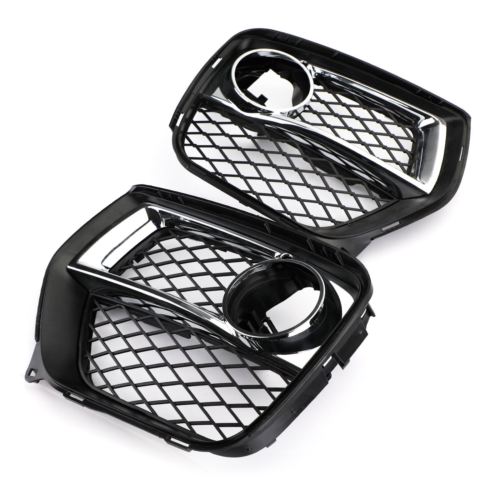 PALASER Front Bumper Closed Grid Fog Light Grille Left & Right For BMW X6 2012-2014