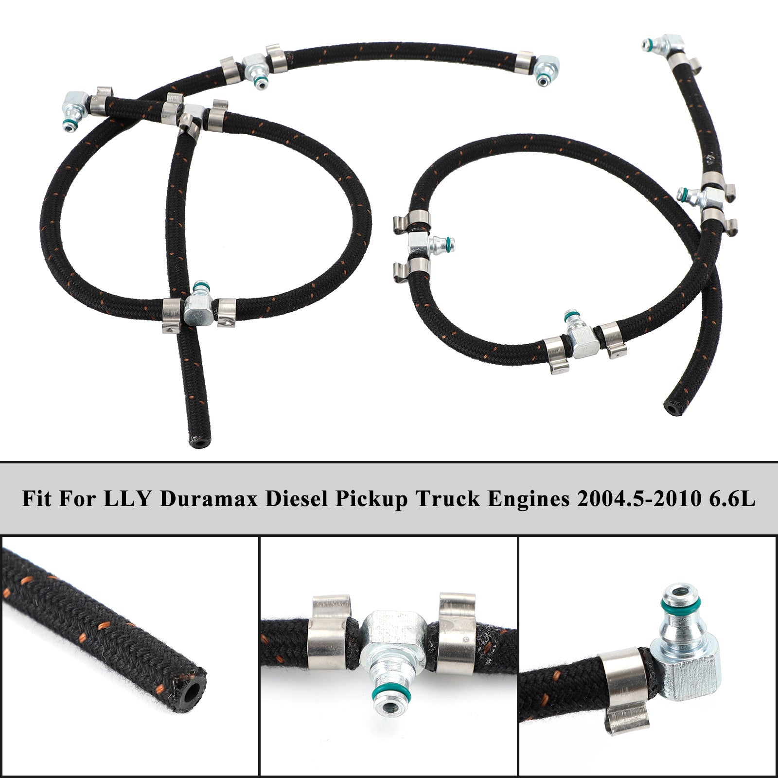 PALASER Fuel Injector Return Line Kit 97328733 0928400552 Fit Duramax 2004-2010 6.6L Diesel Truck Engines - Image 9