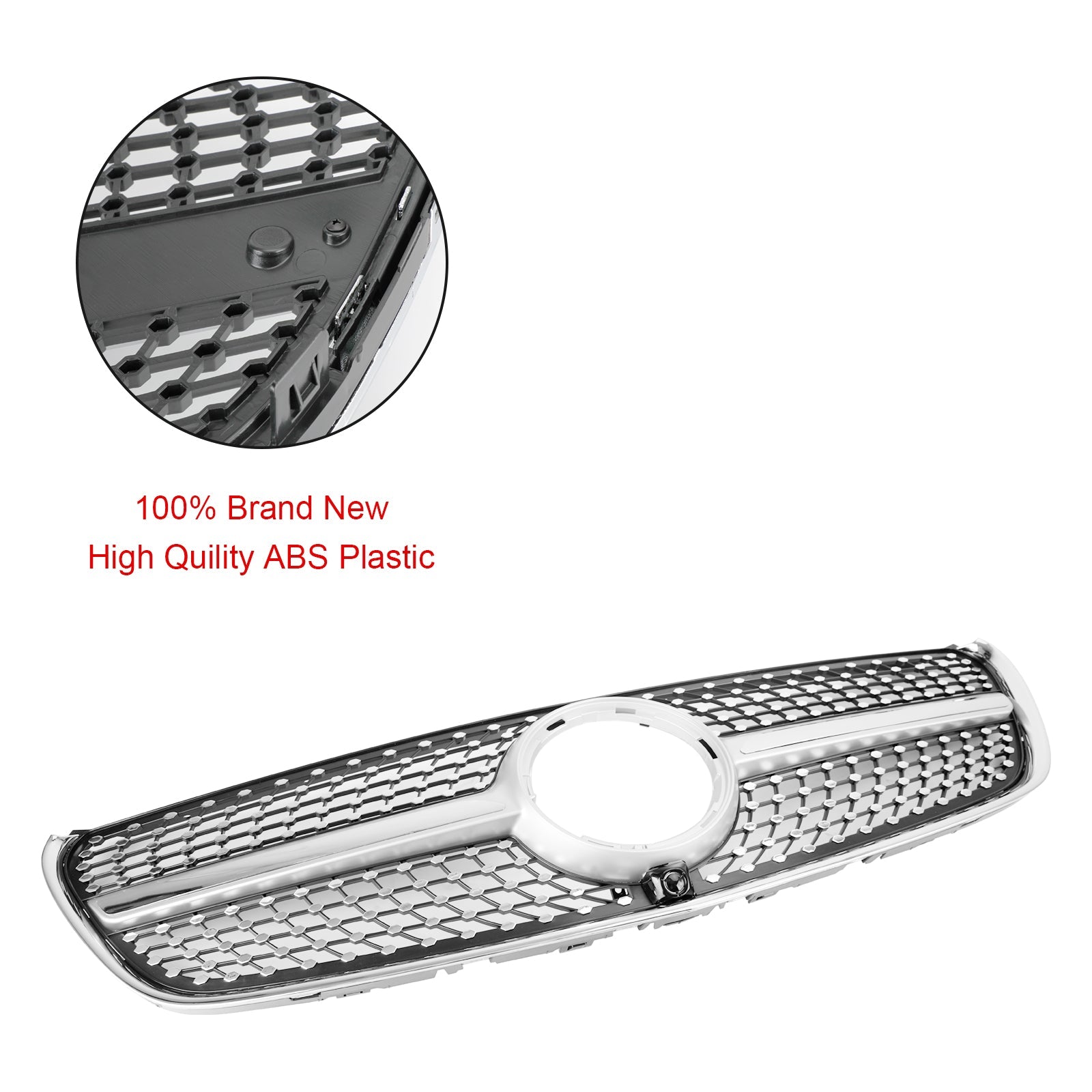 PALASER 2014-03.2019 Benz W447 V-class Diamond Front Upper Grille Grill - Image 7