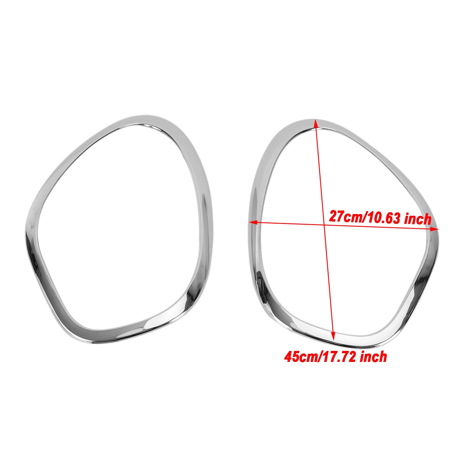 PALASER 2011-2016 Mini Cooper R60 Countryman 2X Chrome Headlight Trim Ring Bezels 51139801573 51139801574 - Image 2