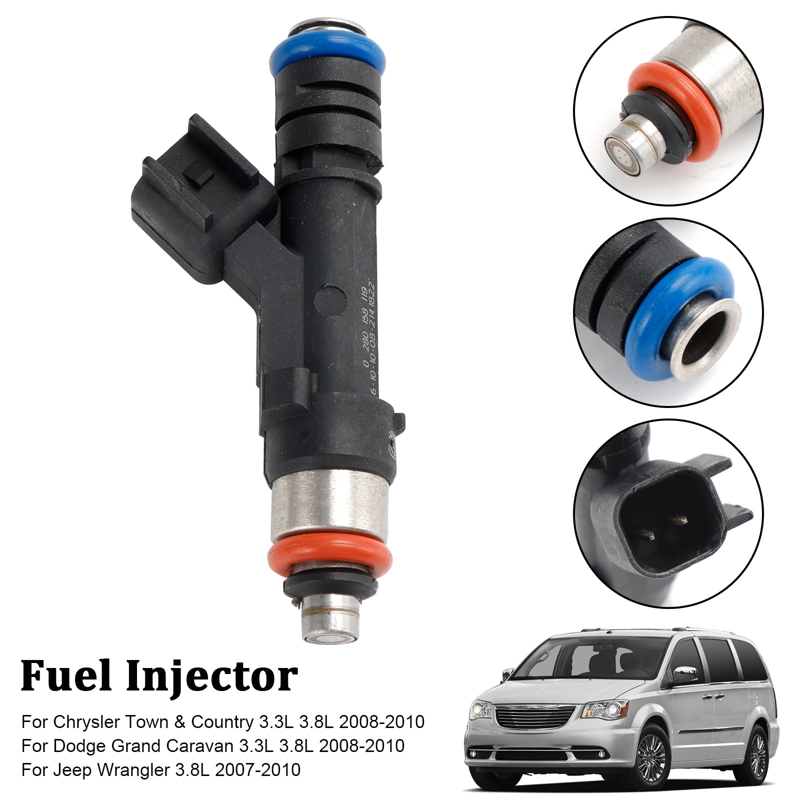 PALASER 2008-2010 Dodge Grand Caravan 3.3L 3.8L 1PCS Fuel Injector 0280158119 812-11131 - Image 6