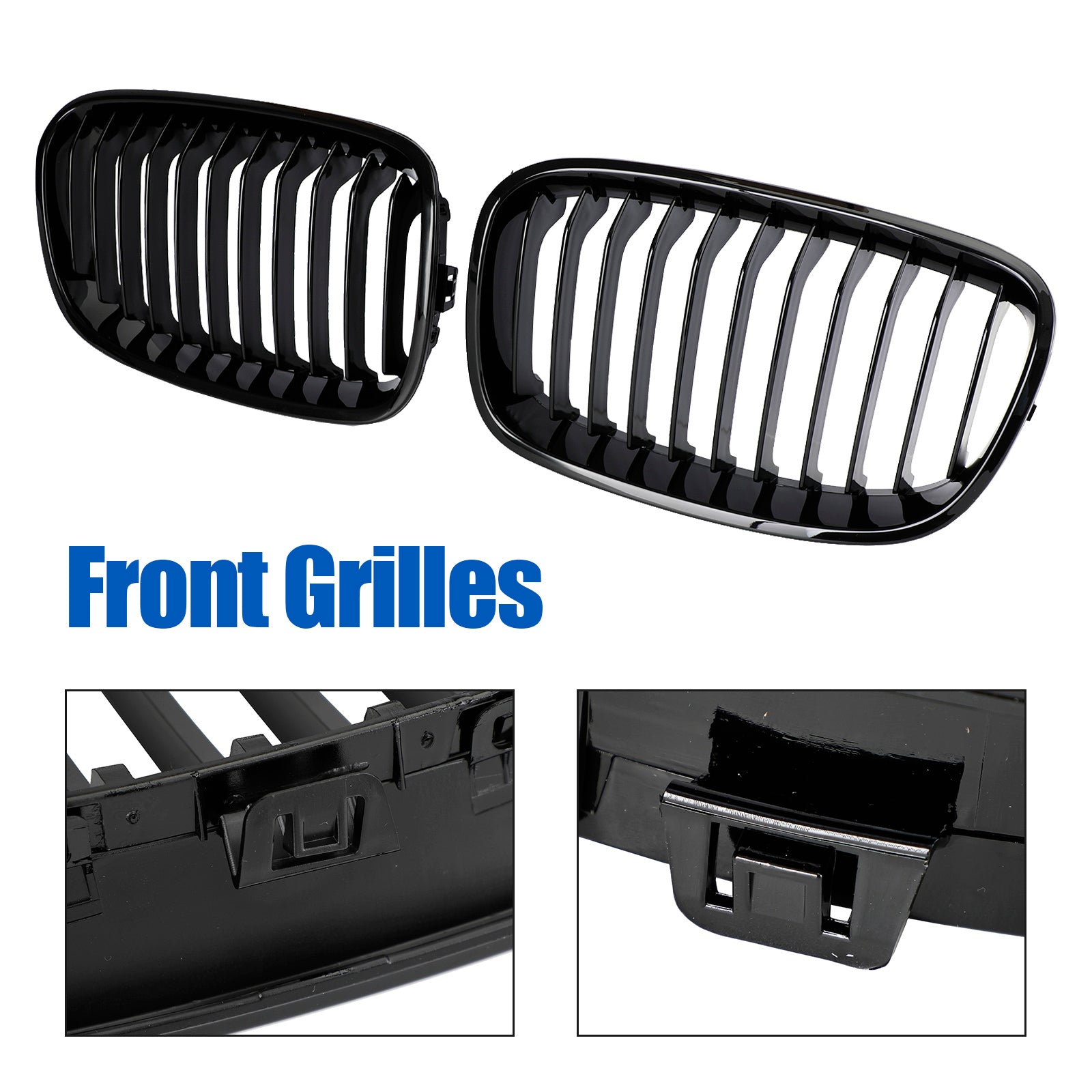 PALASER 12-14 BMW 1-Series F20 F21 3-Door Pre-facelift 2PCS Front Bumper Kidney Grill 551137239021 51137262119 - Image 10