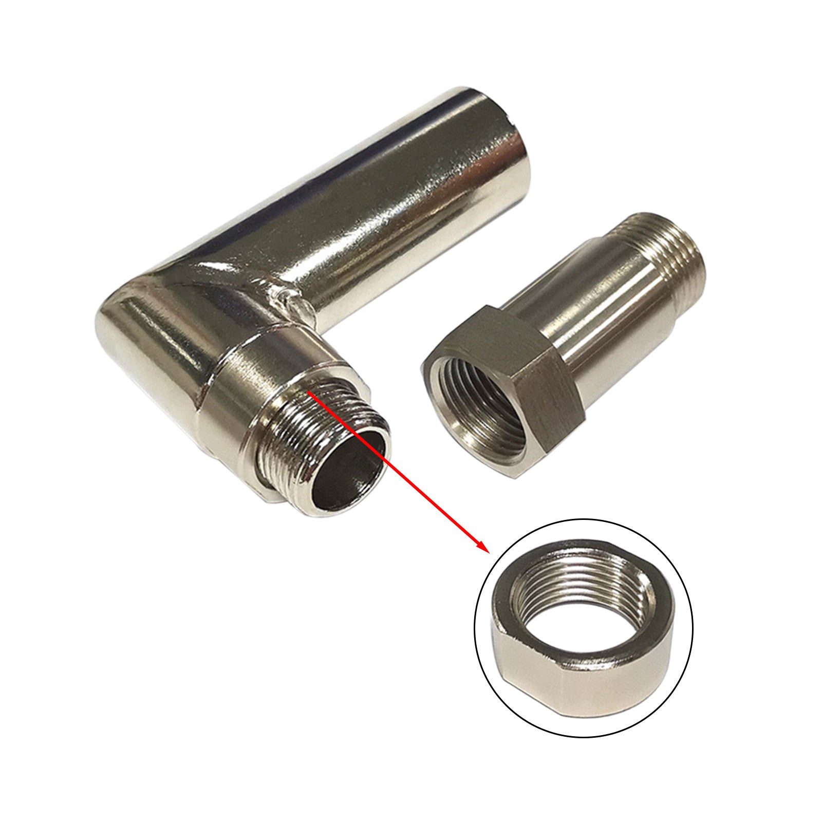PALASER M18*1.5 O2 Spacer Sensor Angled Extender 90 Degree O2 Bung Extension - Image 5