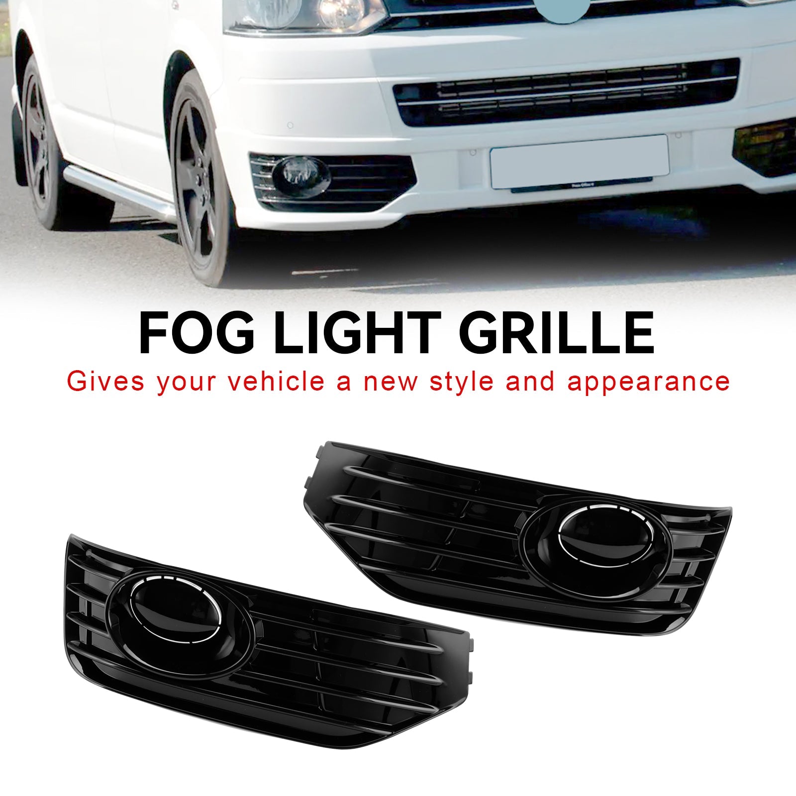 PALASER 2010-2015 Vw Transporter Caravelle T5 T5.1 S-line Fog Lamp Light Cover Insert S-line Grill - Image 5
