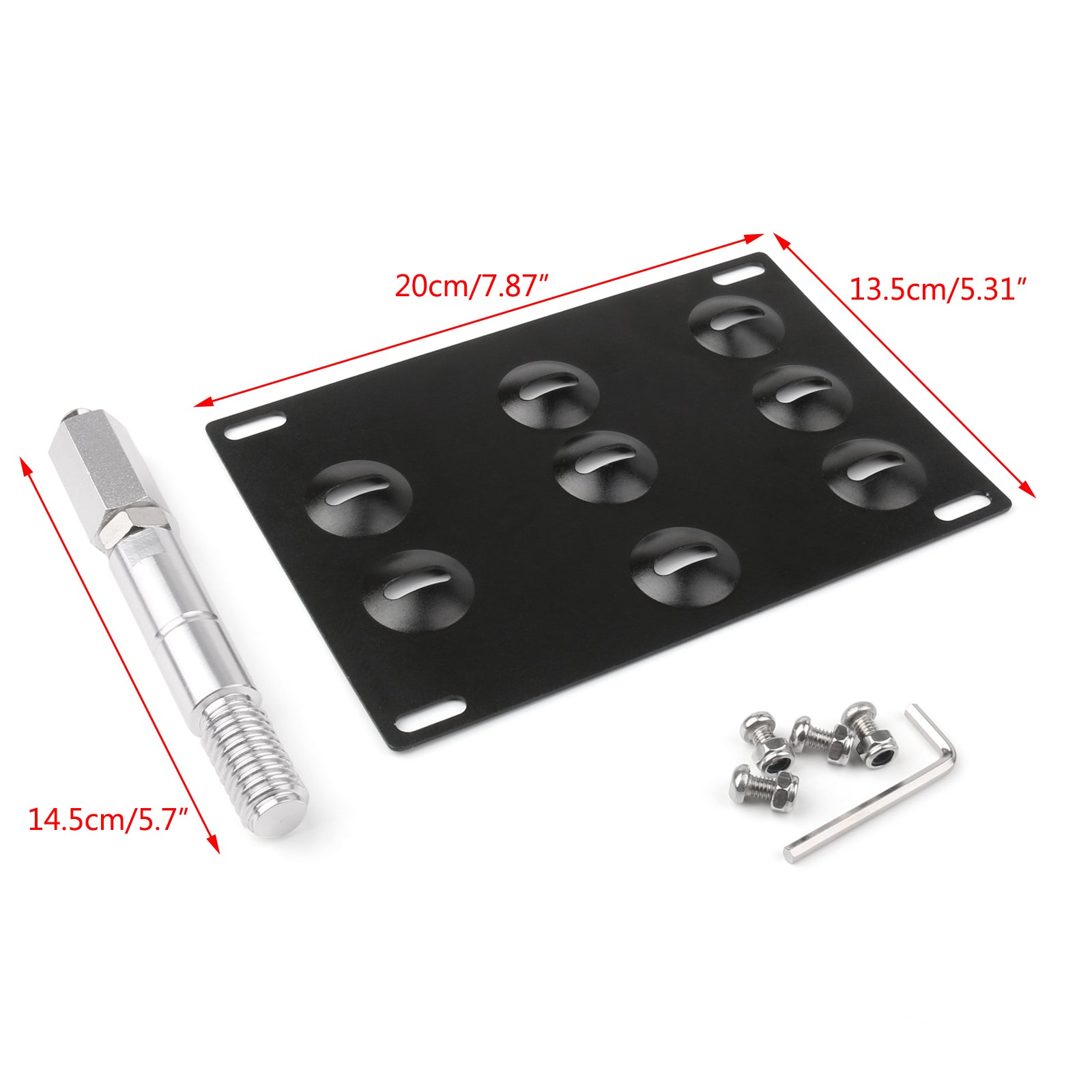 PALASER Vw Golf 6 Front Bumper Tow Hook License Plate Mounting Holder Bracket - Image 4