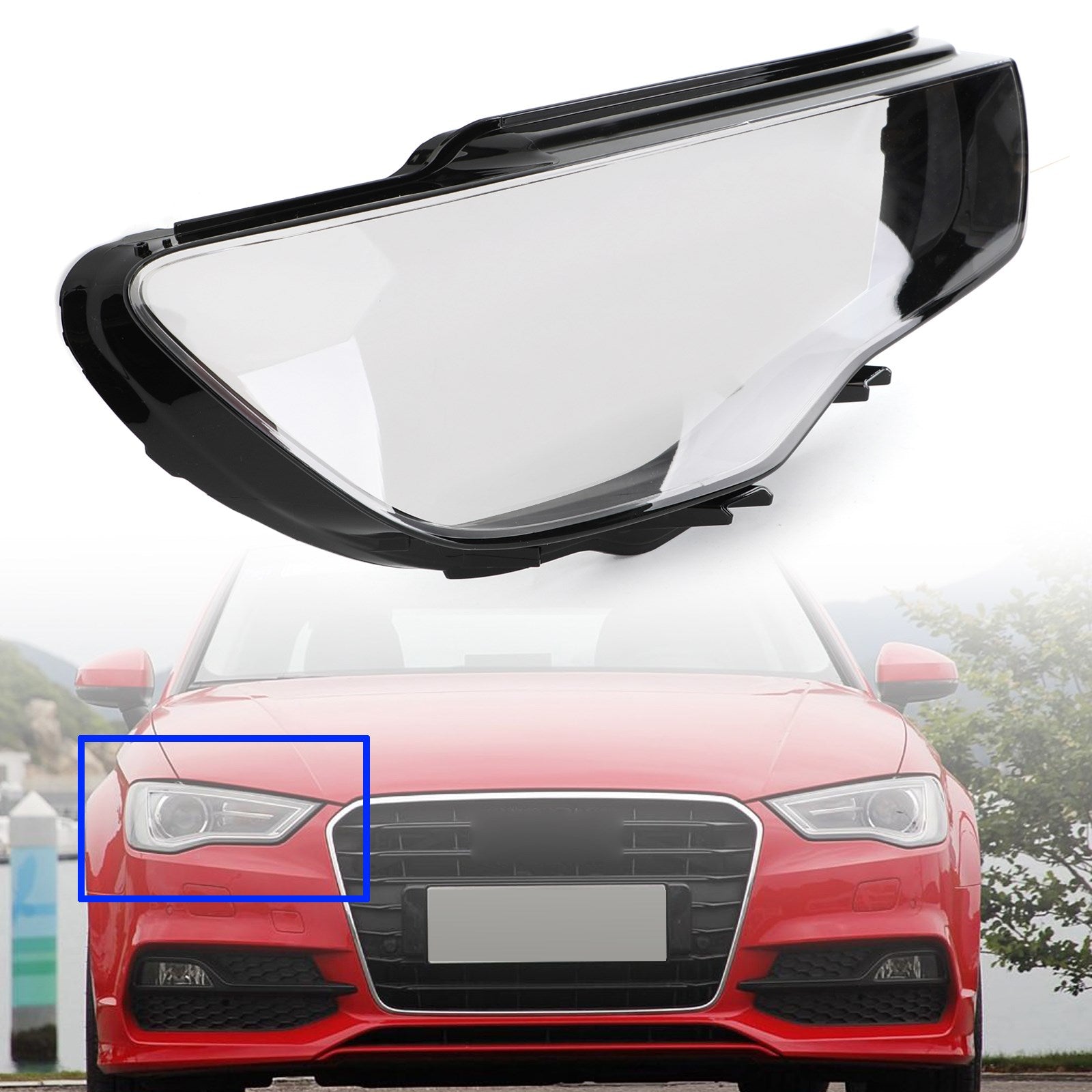PALASER 2013-2016 Audi A3 8V0941004 8V0941003 Left&right Headlight Cover Headlamp Lens Clear - Image 20