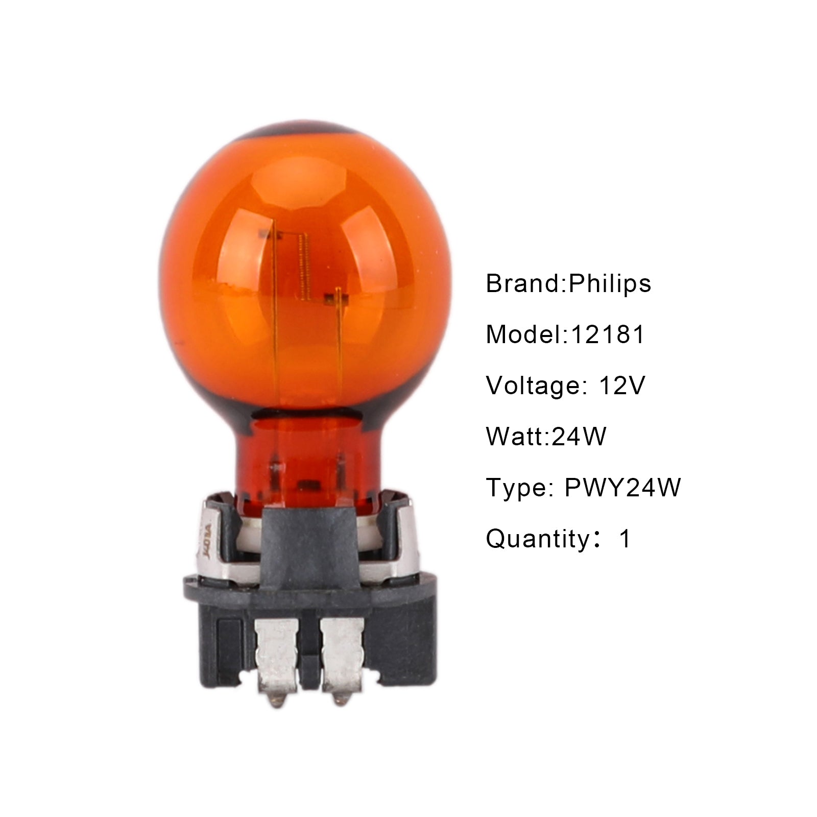 PALASER Audi A4L Philips Amber Front Turn Signal Light Bulb 12181NA PWY24W - Image 7