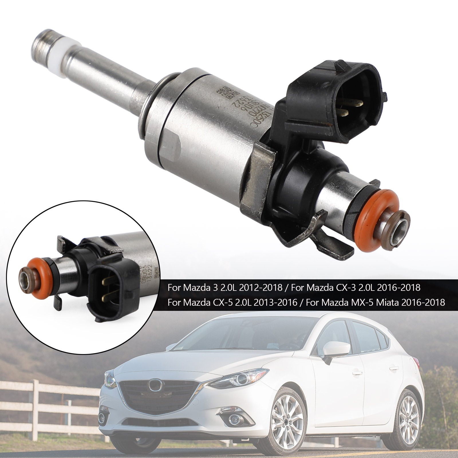 PALASER 2012-2018 Mazda 3 2.0L Fuel Injector PE01-13-250C PE01-13-250B - Image 8