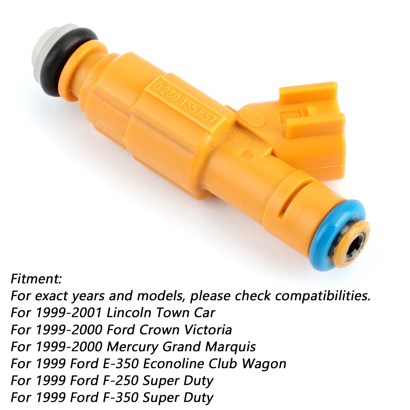 PALASER Set Of 8 Fuel Injectors 0280155857 For Ford 4.6 Lincoln Town 822-11154 0280155857 - Image 5