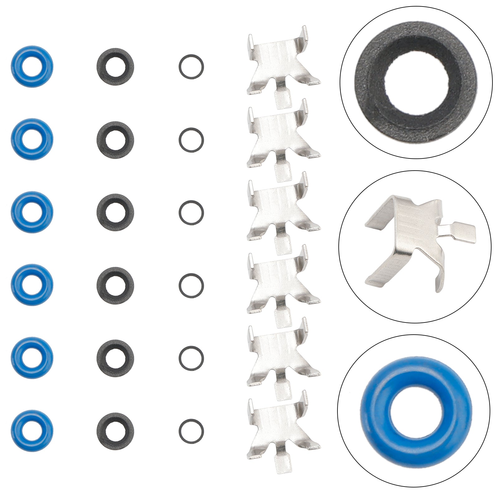 PALASER 2011-2016 Ford F150 3.5L Turbo Ecoboost 6Pcs Fuel Injector Repair Seal Kit BL3Z9F593B CM5202 - Image 7
