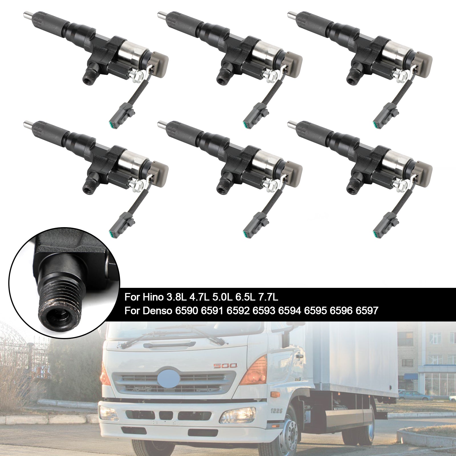 PALASER Denso 6590 6591 6592 6593 6594 6595 6596 6597 6PCS Fuel Injectors 095000-6593 CB84034501S 095000-6594 - Image 6