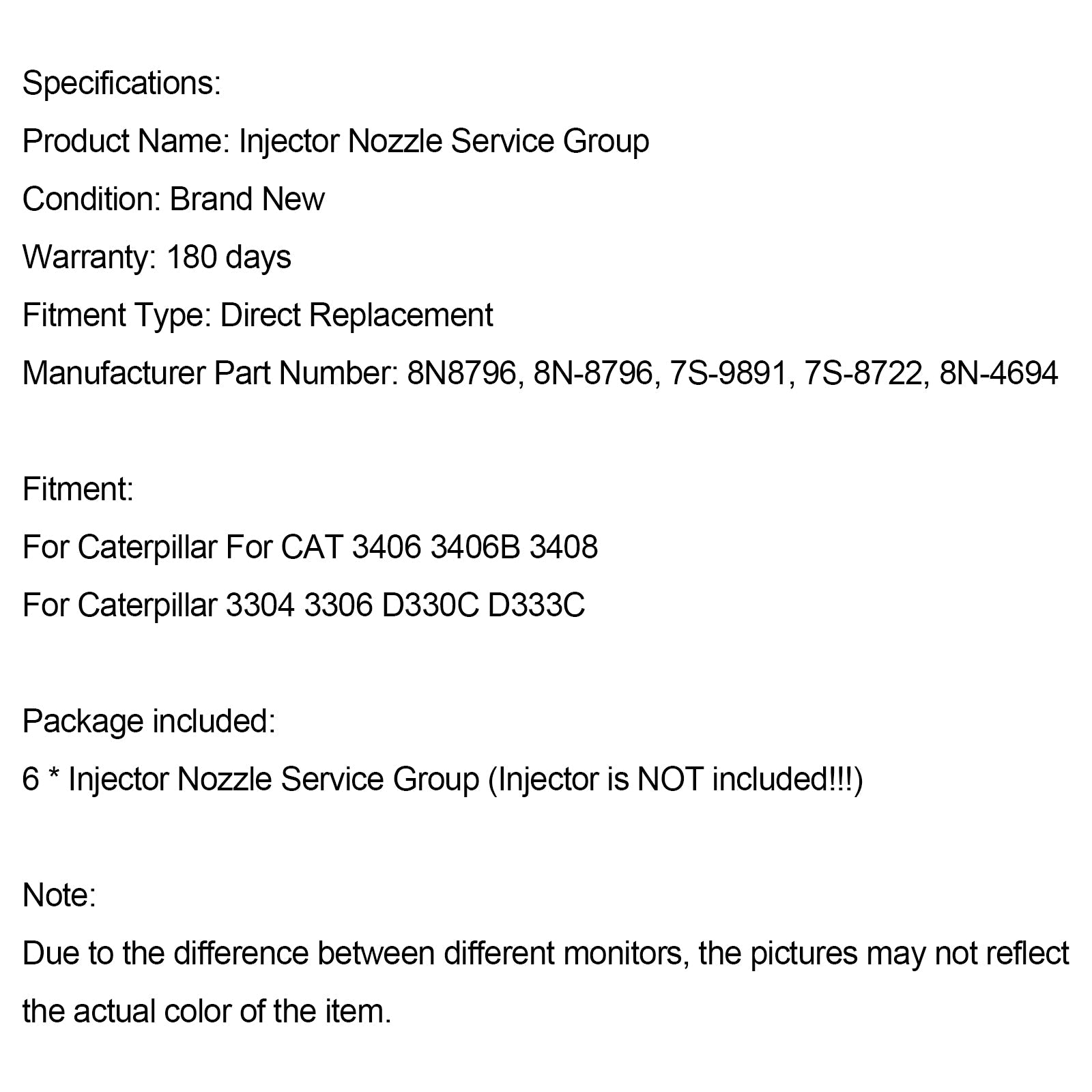 PALASER Caterpillar 3304 3306 D330C D333C 6PCS Injectors Nozzle Service Group 8N8796 7S-9891 7S-8722 8N-4694 - Image 13