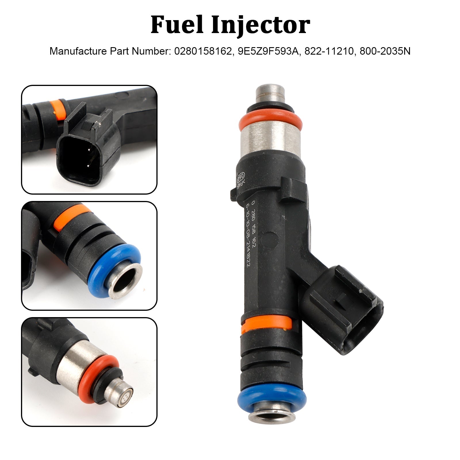 PALASER 2009-2019 Ford Escape 2.5L Fuel Injector 0280158162 9E5Z9F593A 822-11210 800-2035N - Image 3