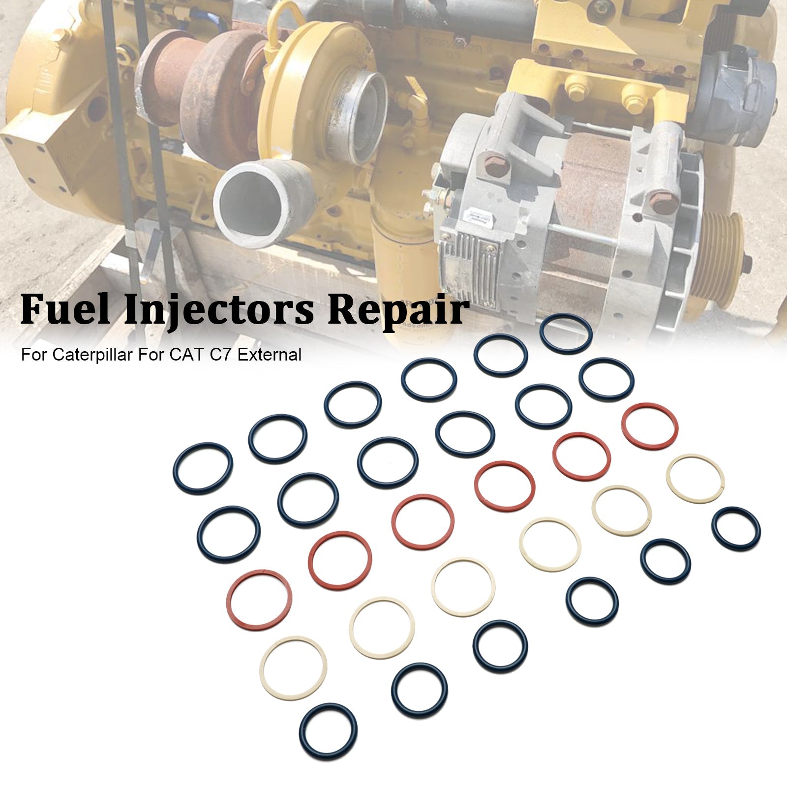 PALASER Caterpillar C7 Fit Cat C7 External 6PCS Fuel Injectors Seal O-ring Kit - Image 3