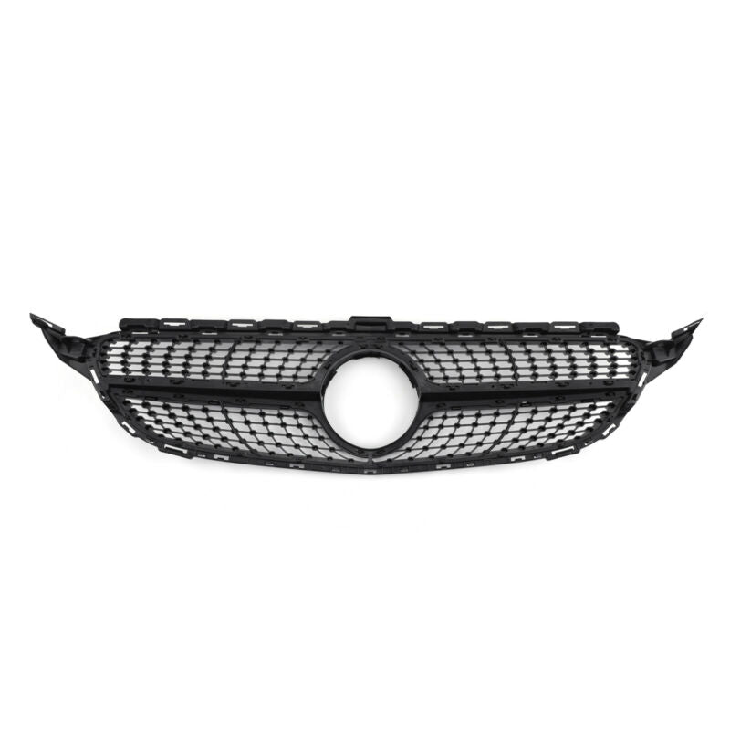 PALASER 2015-18 Benz W205 C250 C300 C400 Diamond Grille Front Grill - Image 3