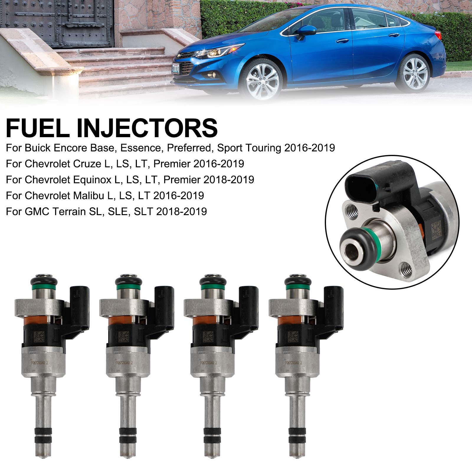 PALASER 2016-2019 Buick Encore Base, Essence, Preferred, Sport Touring 55577403 17067220402 Fuel Injector - Image 2