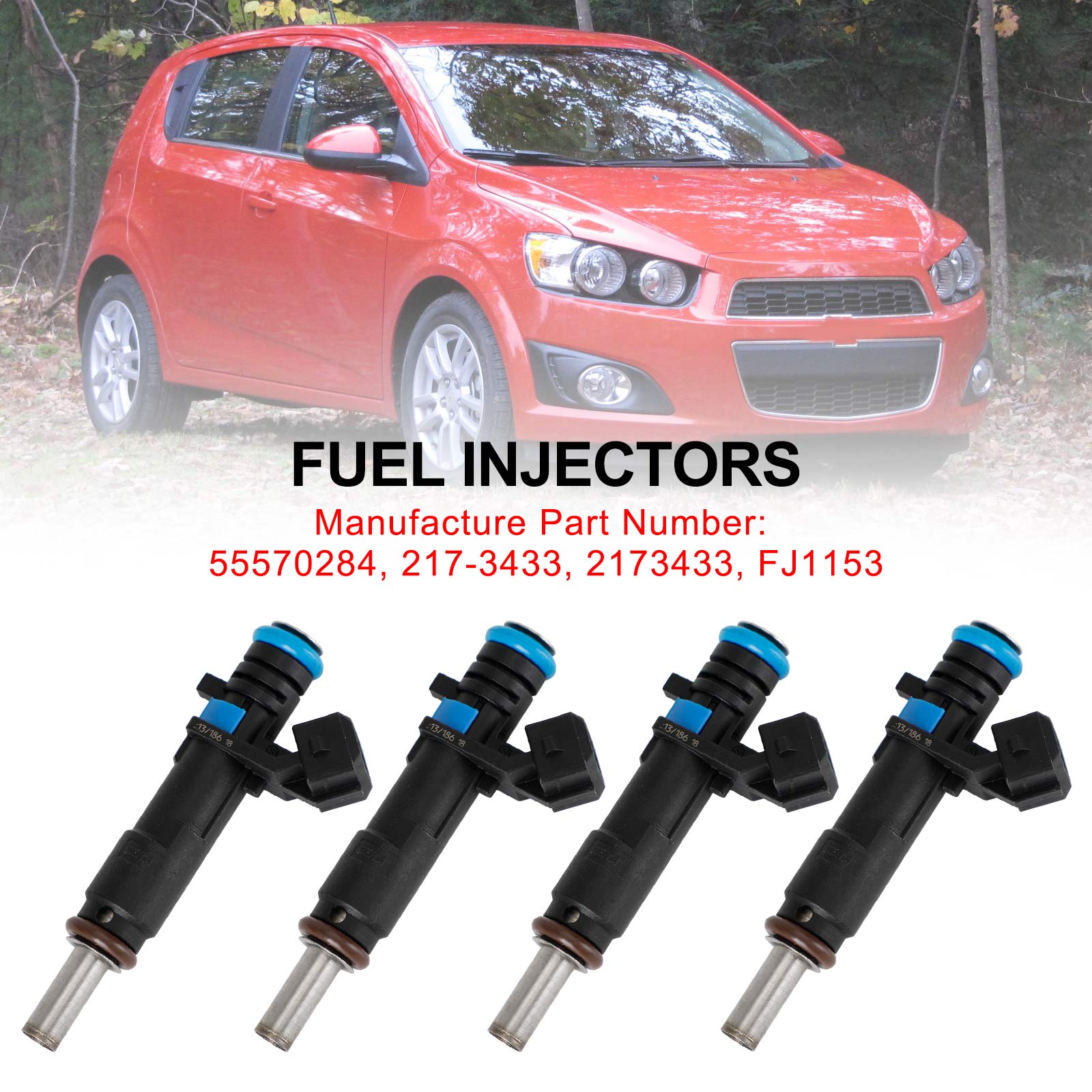 PALASER 2011-2015 Chevrolet Cruze 1.8L Fuel Injectors 55570284 2173433 FJ1153 - Image 4