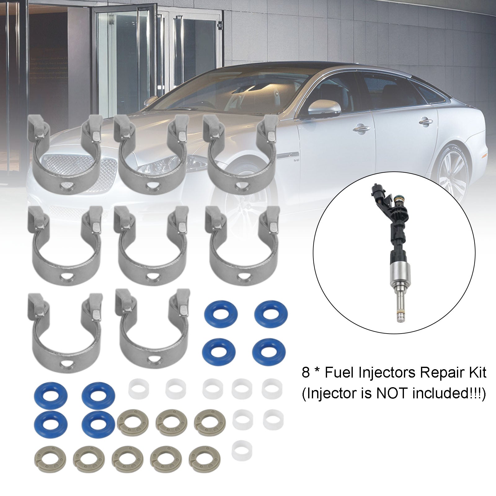 PALASER 8PCS Fuel Injectors Repair Seal Kit 0261500105 FJ1161 For Jaguar/range Rover 5.0L V8 - Image 5