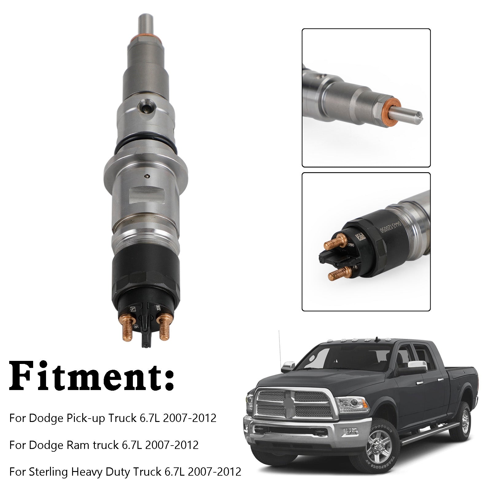 PALASER 2007-2012 Sterling Heavy Duty Truck 6.7L 1PCS Common Rail Diesel Fuel Injector 0445120050 0445120193 - Image 5