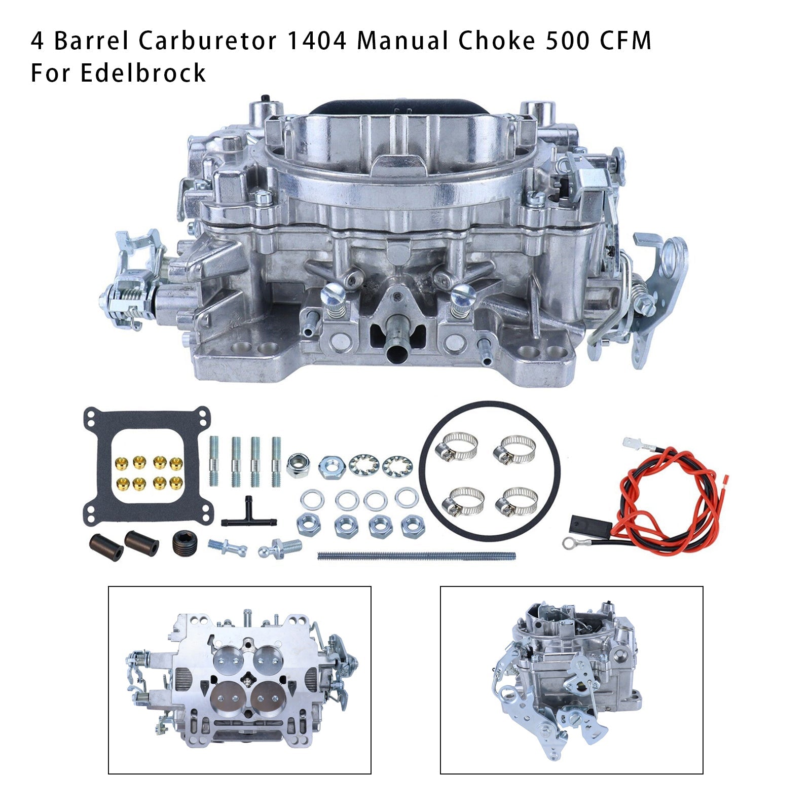 PALASER 4 Barrel Carburetor 1404 Manual Choke 500 Cfm For Edelbrock - Image 2