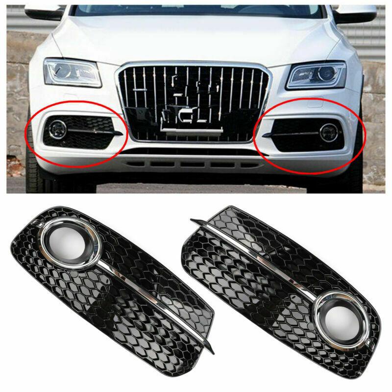 PALASER ABS Front Fog Lamp Lower Grille Grill Cover Kit For 2013-2016 Audi Q5 - Image 3
