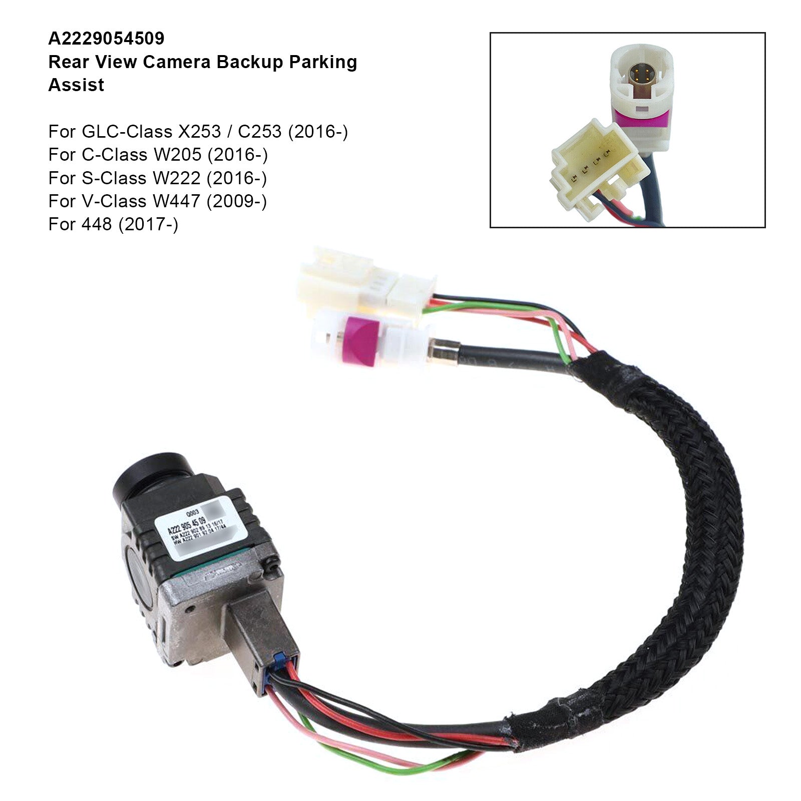 PALASER 2015-2018 Mercedes-benz C 63 Amg M177.980 350KW 7A/MT Rear View Camera A2229054509 - Image 2