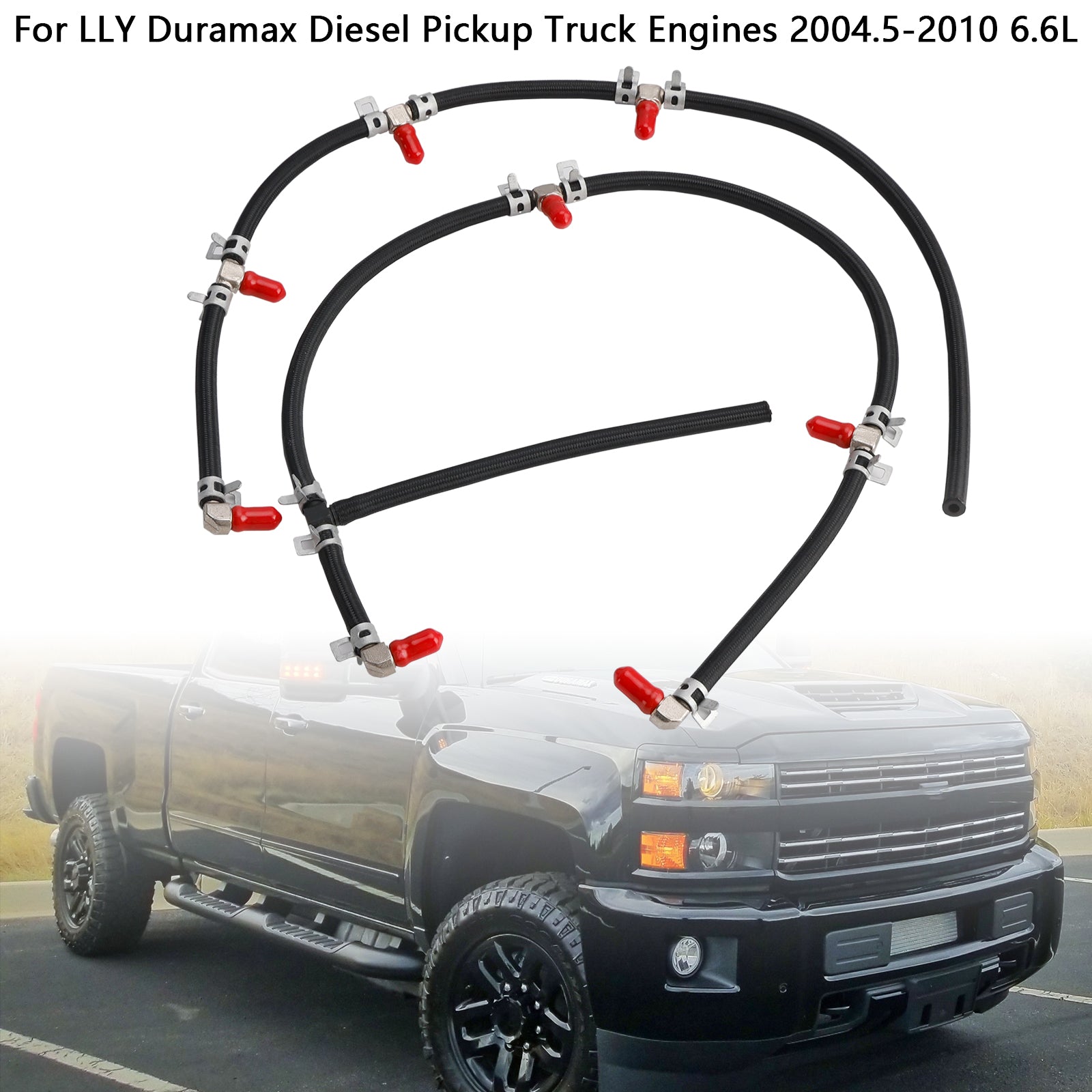 PALASER 2004-2010 Duramax Diesel Truck Engines 6.6L Fuel Injector Return Line Kit 97328733 8973287331 - Image 3