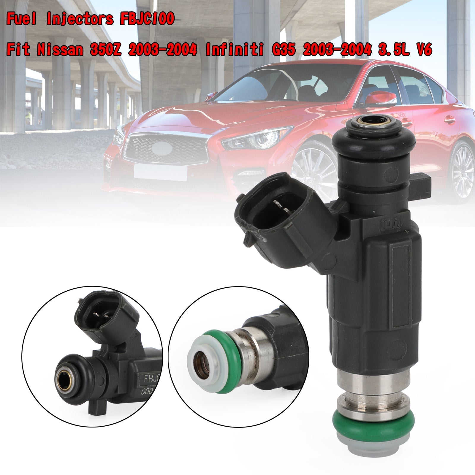 PALASER 2003-2004 Nissan 350Z 3.5L V6 1PCS/6PCS Fuel Injectors FBJC100 FBJC-100 842-12240 84212240 - Image 3