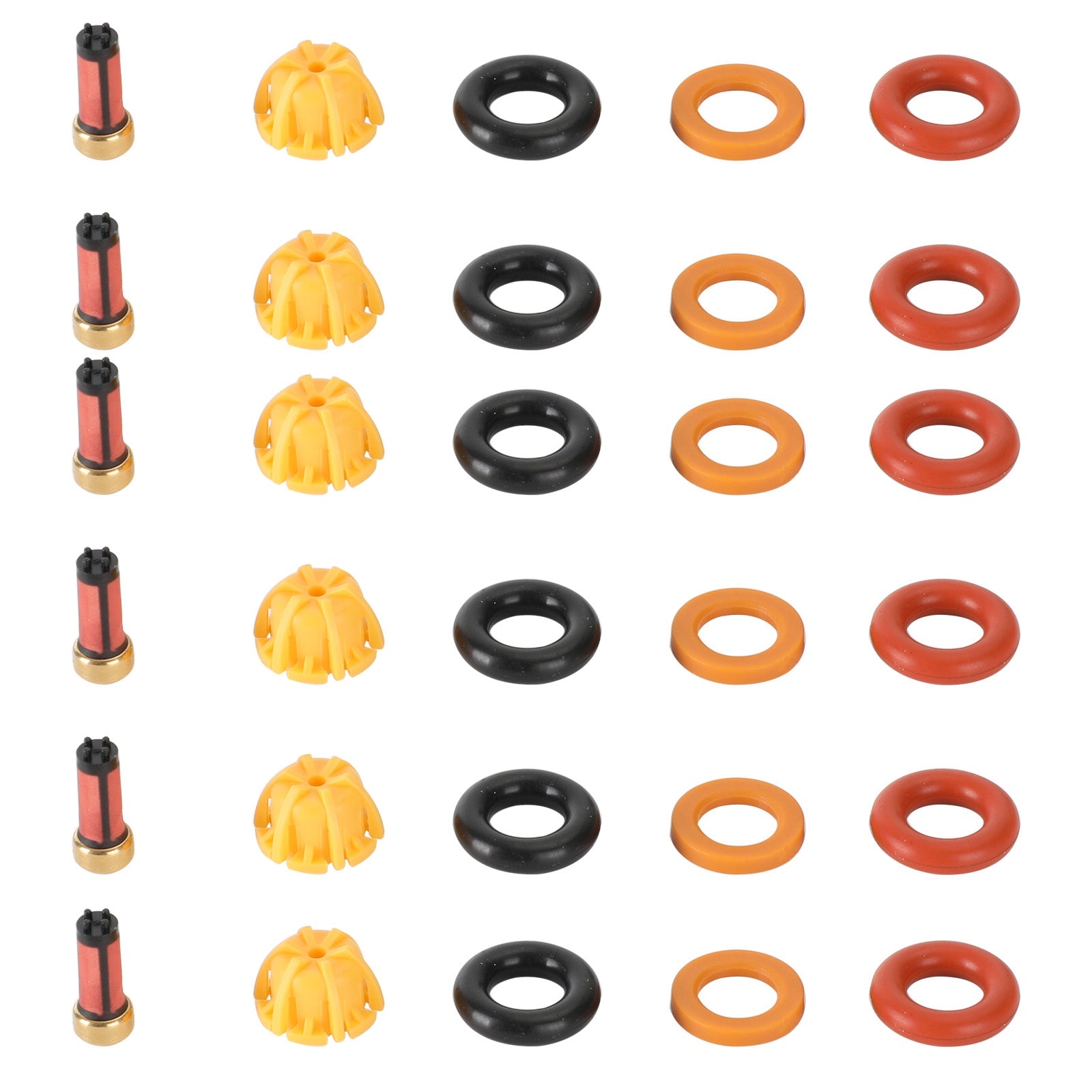 PALASER 1995 BMW M3 6 Set Fuel Injectors Repair Seal Kit 0280150415