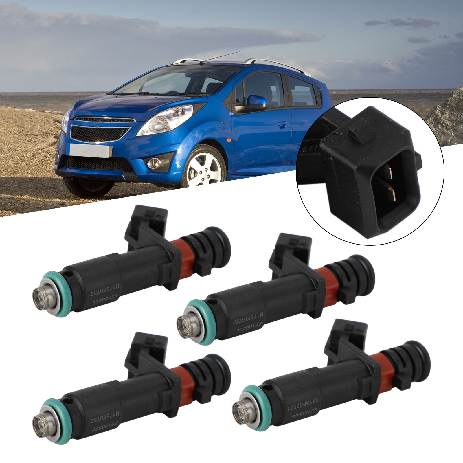 PALASER 4PCS Fuel Injectors 25186566 27828W Fit 2011-2015 Chevrolet Spark 1.2L L4 /2016-2021 Beat 2016-2021 INJ675 FJ1332 25194429 C111032 - Image 6