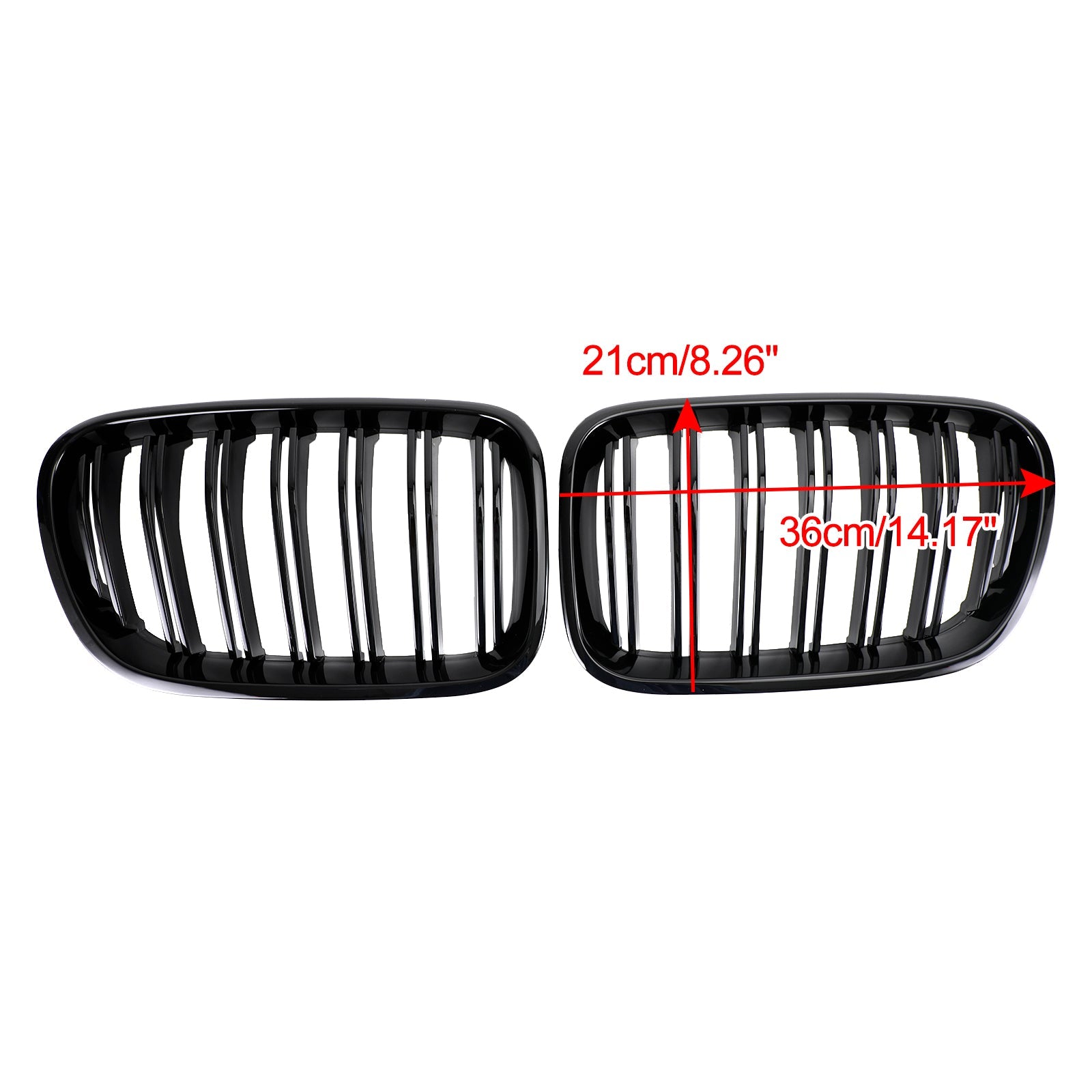 PALASER 2010-2014 BMW X3 F25 Pre-facelift Gloss Black Front Bumper Kidney Grill 51712297589 51117210725 - Image 4
