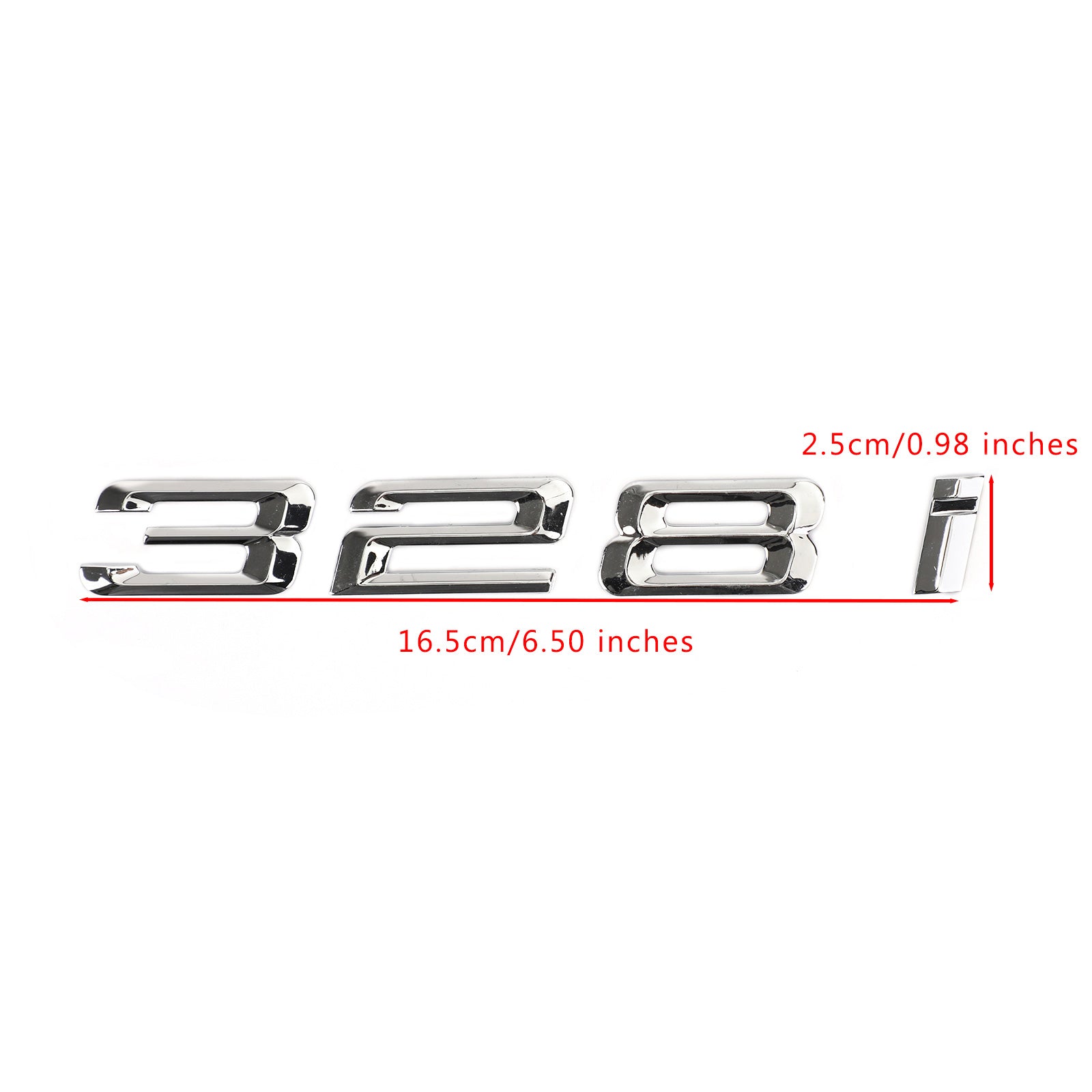 PALASER Rear Trunk Nameplate Badge Emblem Numbers Letter Decal 328 I Fit 328i Chrome - Image 2