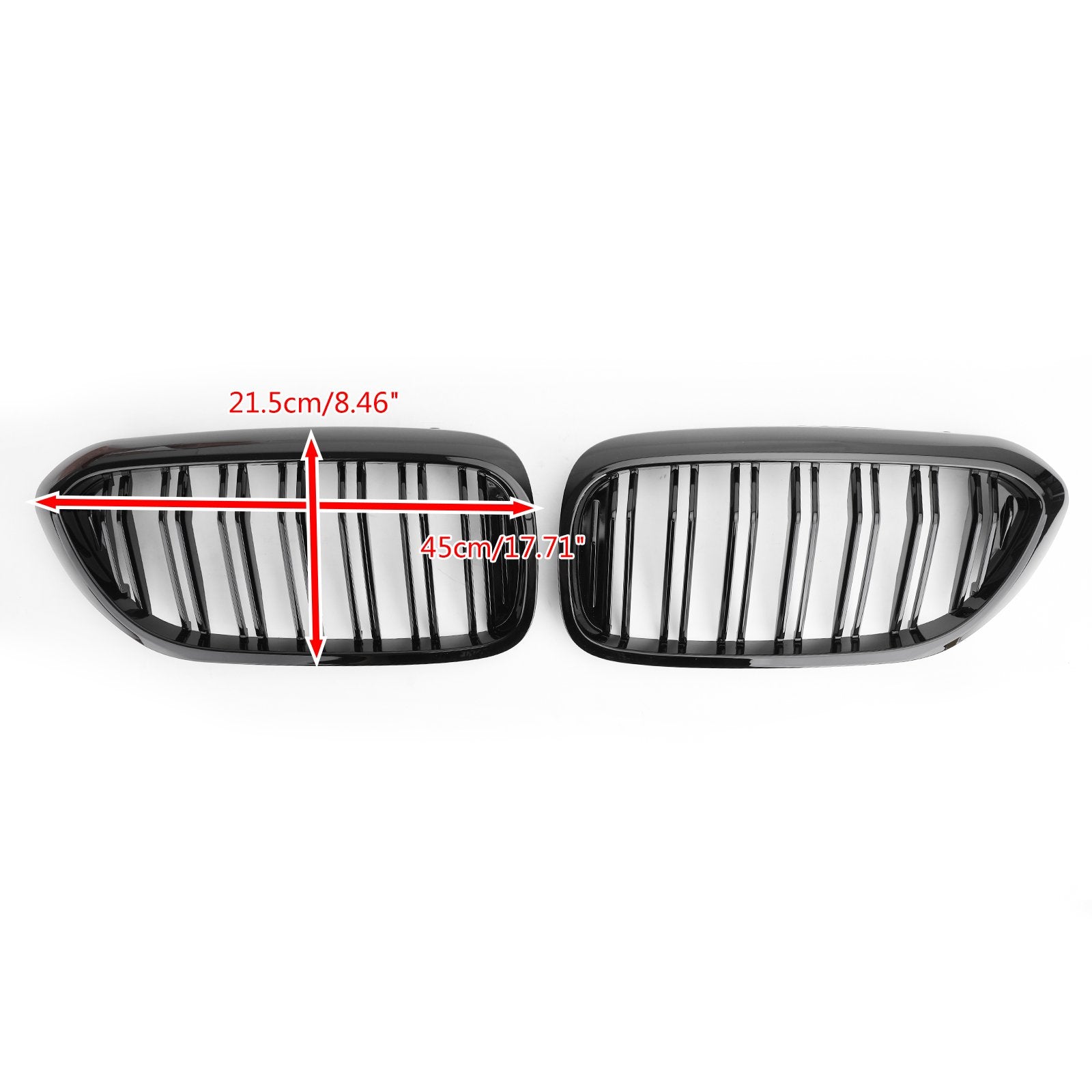 PALASER Front Kidney Grille Glossy Black Double Slat For 2017-2019 BMW 5Series G30 G31 Sedan - Image 2