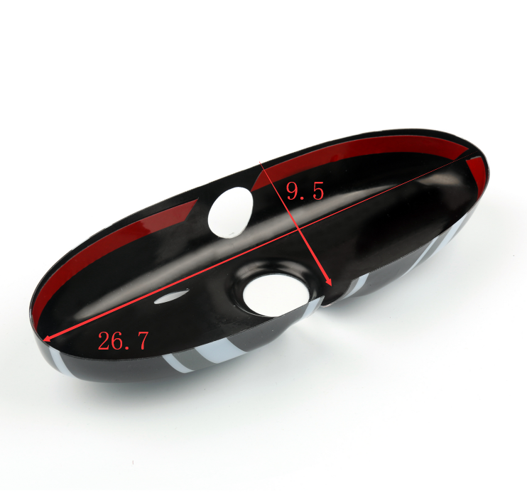 PALASER Mini Cooper R55 R56 R57 New Black Union Jack Uk Flag Rear View Mirror Cover - Image 3