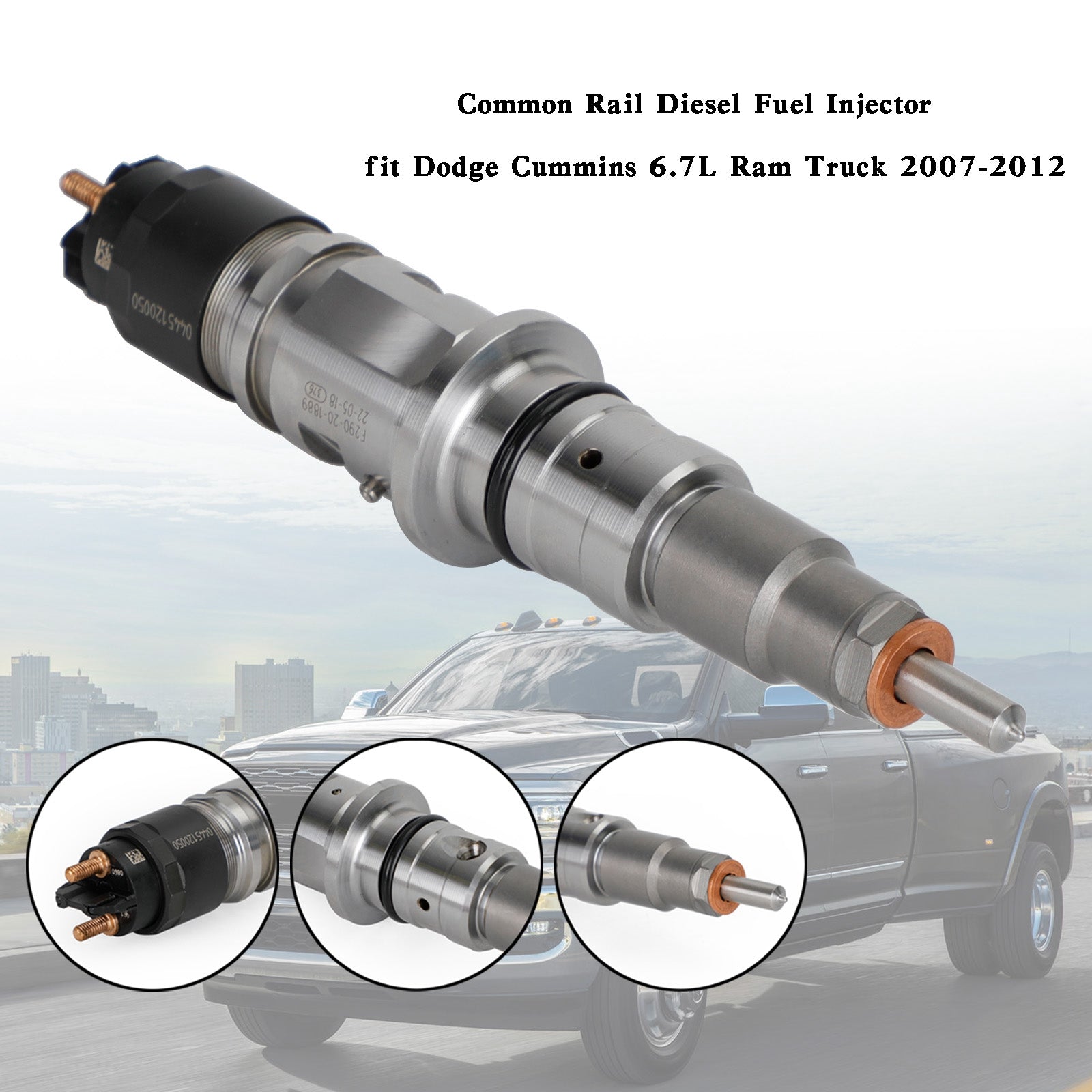 PALASER 2007-2012 Dodge Cummins 6.7L Ram Truck/pick-up Truck 1PCS Common Rail Diesel Fuel Injector 0445120050 0445120193 - Image 2