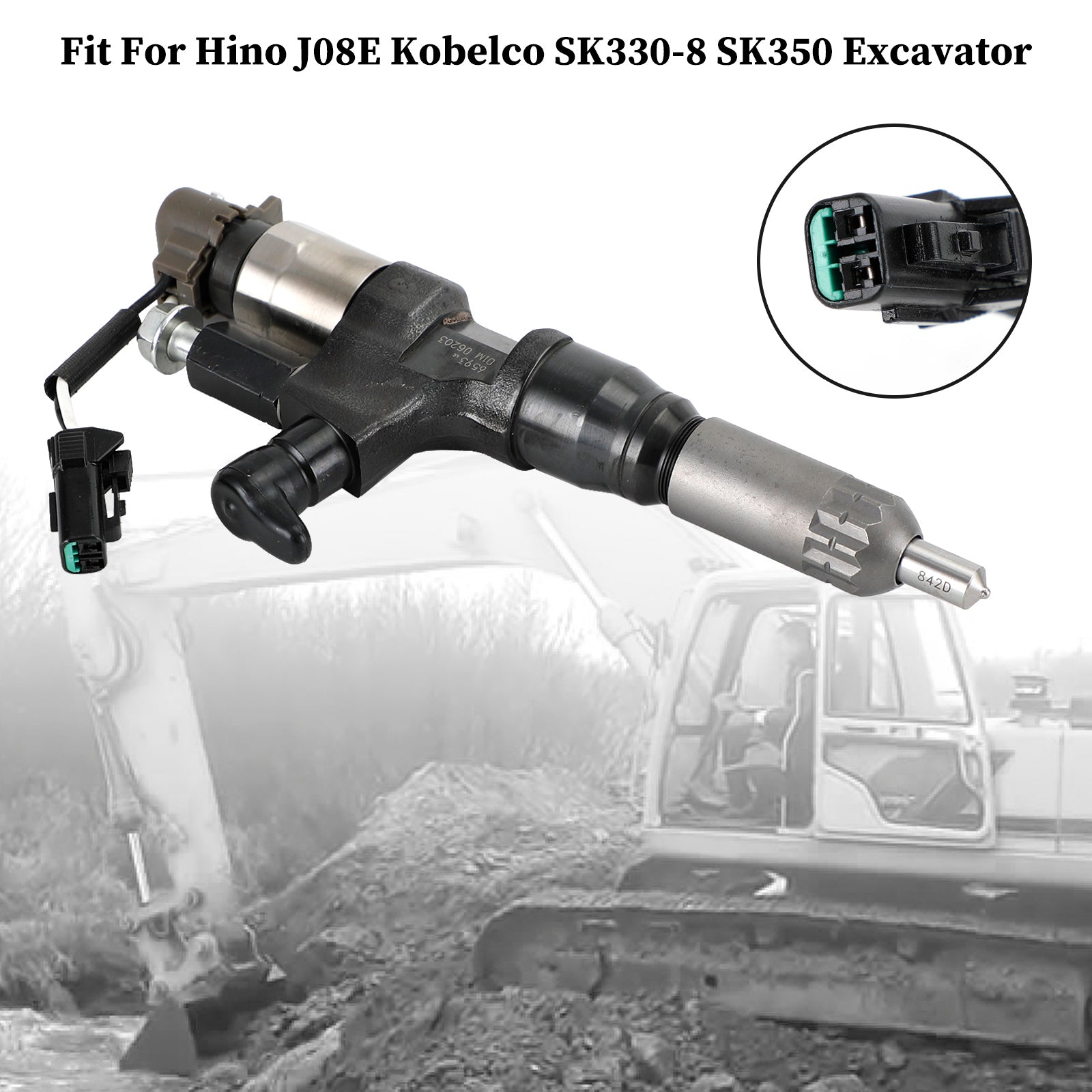 PALASER 1PCS Fuel Injectors 095000-6593 Fit Hino J08E Kobelco 1984-2018 3.8 4.7 Diesel - Image 5