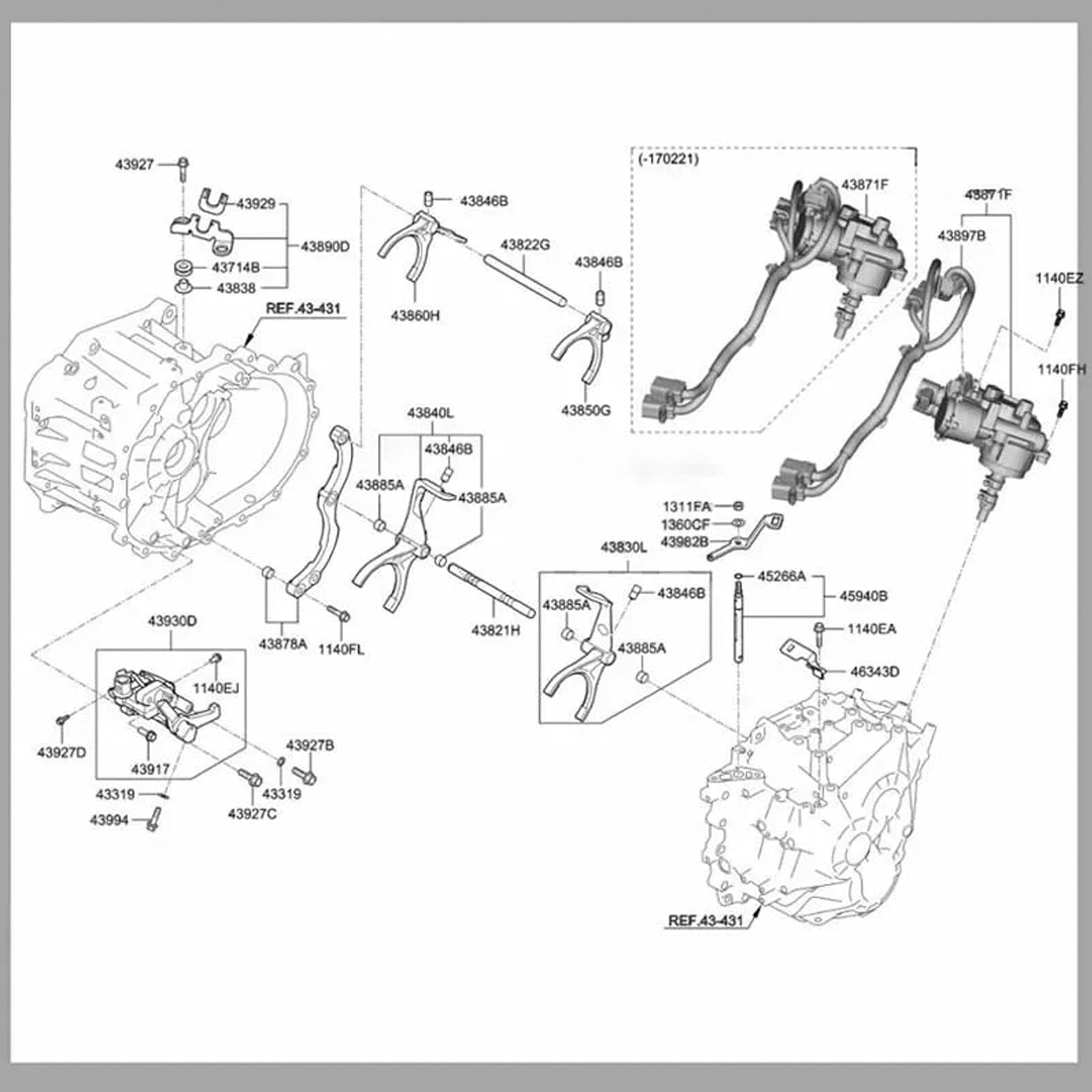 PALASER 2017-2021 Kia Soul Actuator Assy-gear 6-Pin 438002D000 438002D205 - Image 2