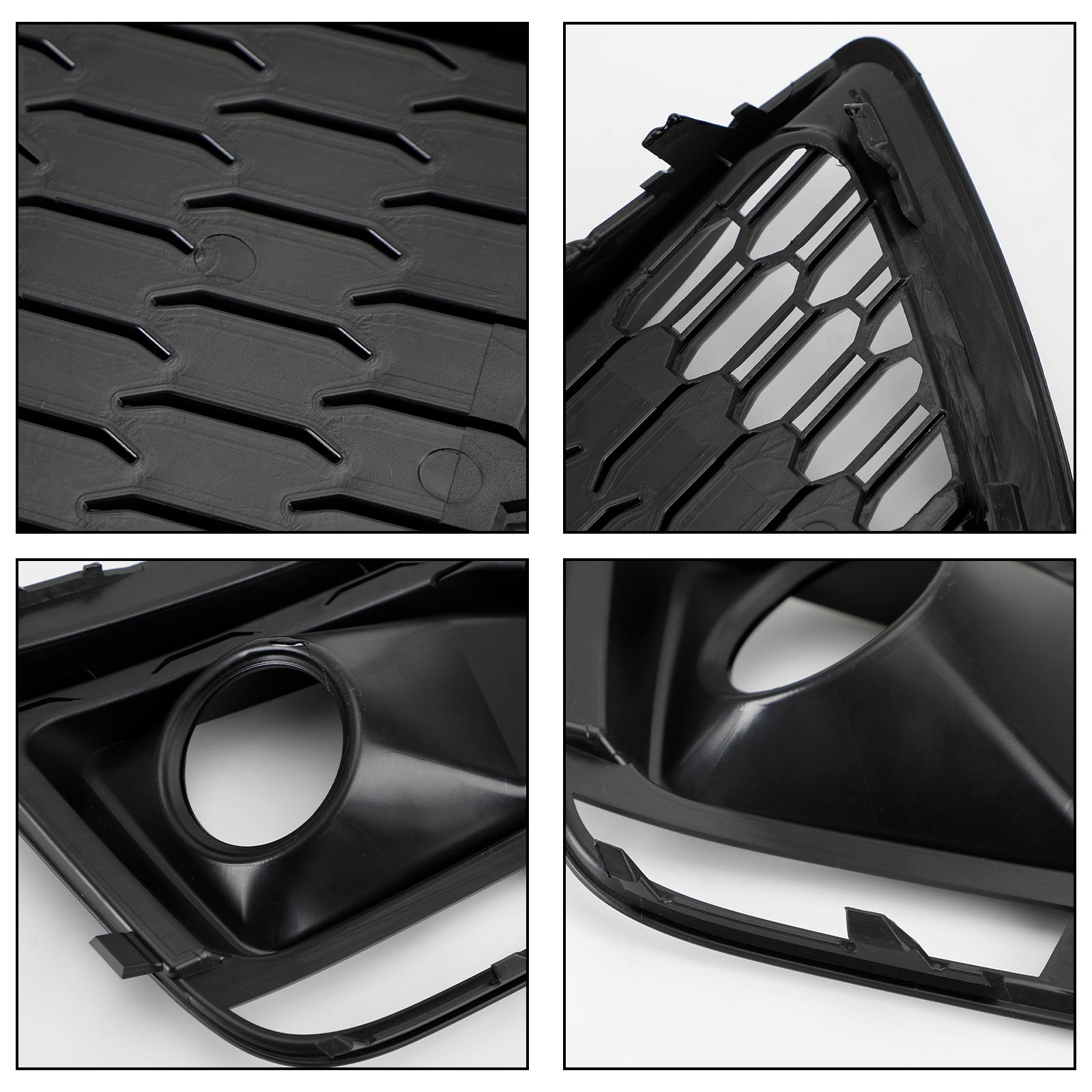 PALASER 2018-20 RSQ5 Audi Q5 SQ5 Suv Black Front Honeycomb Fog Lamp Grilles Cover - Image 14