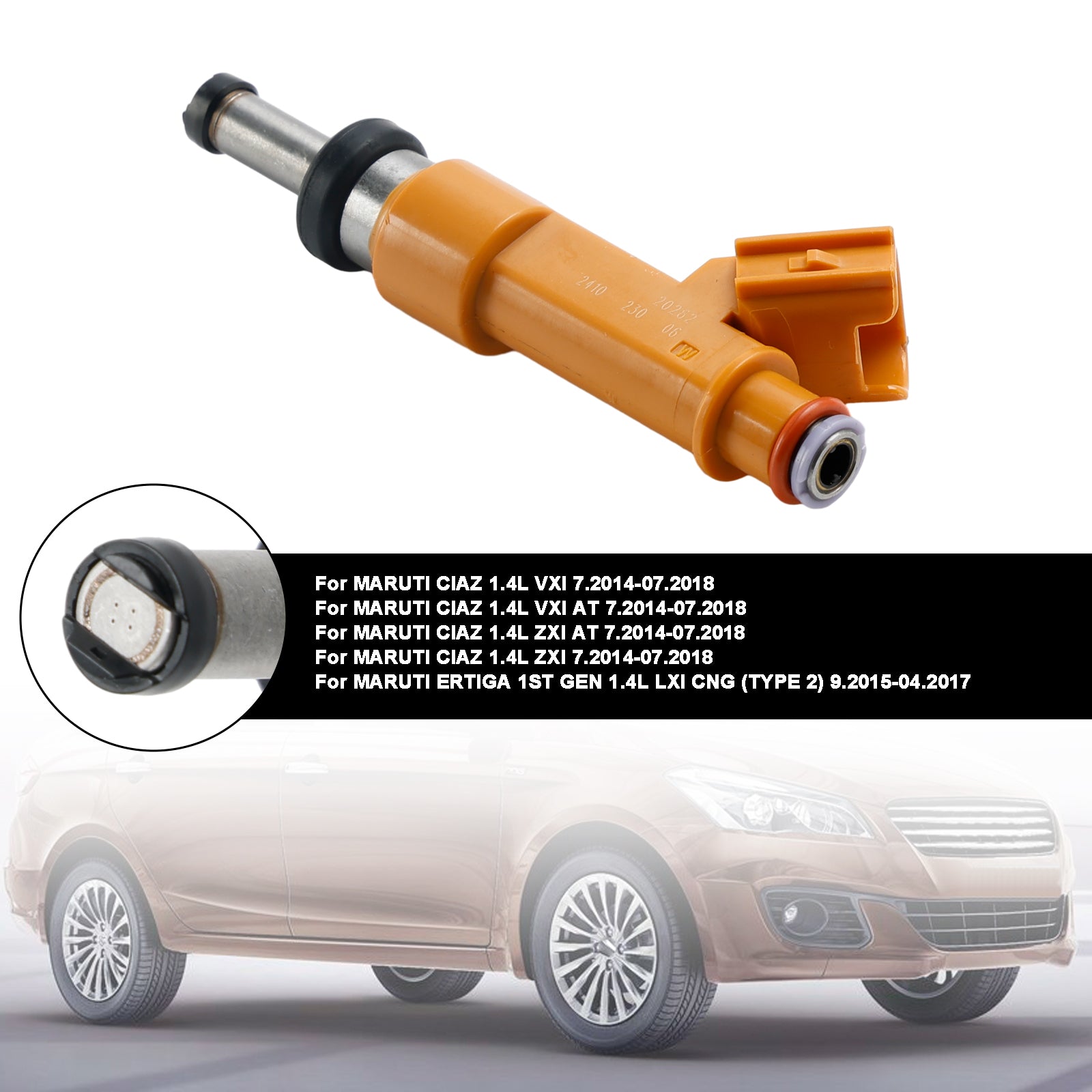 PALASER 9.2015-10.2018 Maruti Ertiga 1st Gen 1.4L Lxi Zxi Vxi Cng Fuel Injectors 15710M83P00 - Image 5
