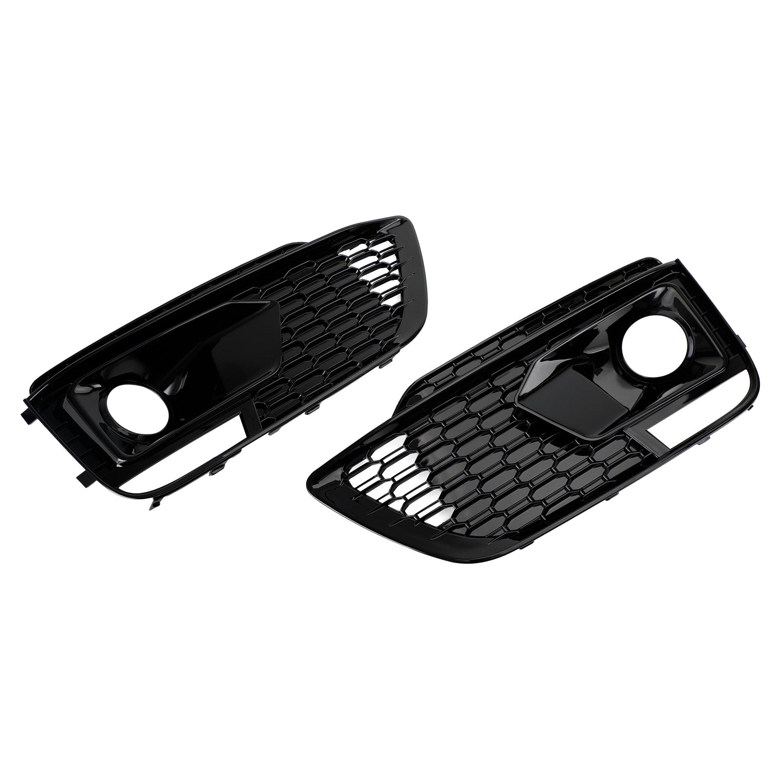 PALASER 2018-20 RSQ5 Audi Q5 SQ5 Suv Black Front Honeycomb Fog Lamp Grilles Cover - Image 9