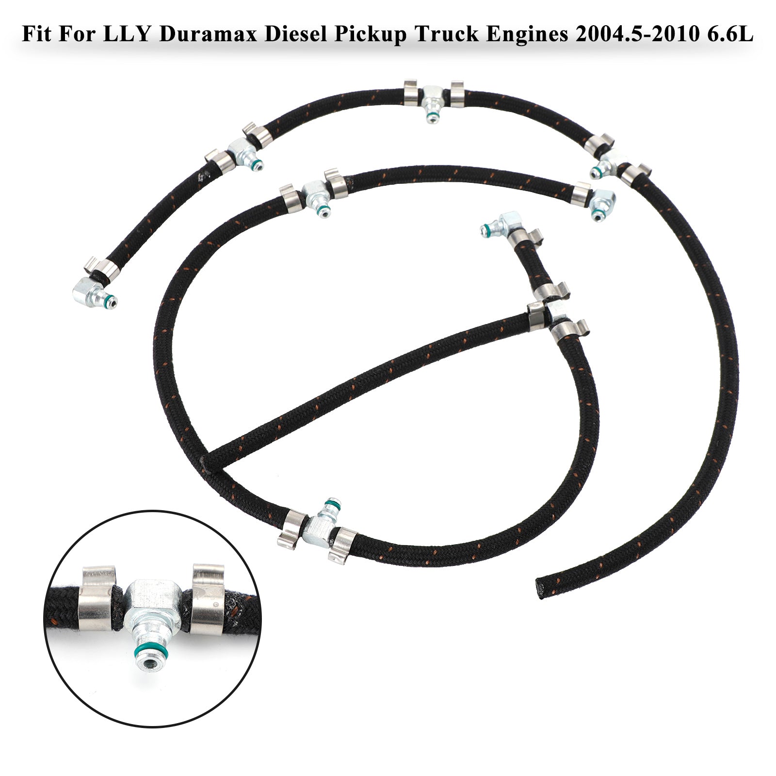 PALASER 2004.5-2010 Lly Duramax Diesel Pickup Truck Engines 6.6L Fuel Injector Return Line Kit 97328733 98062291 - Image 7