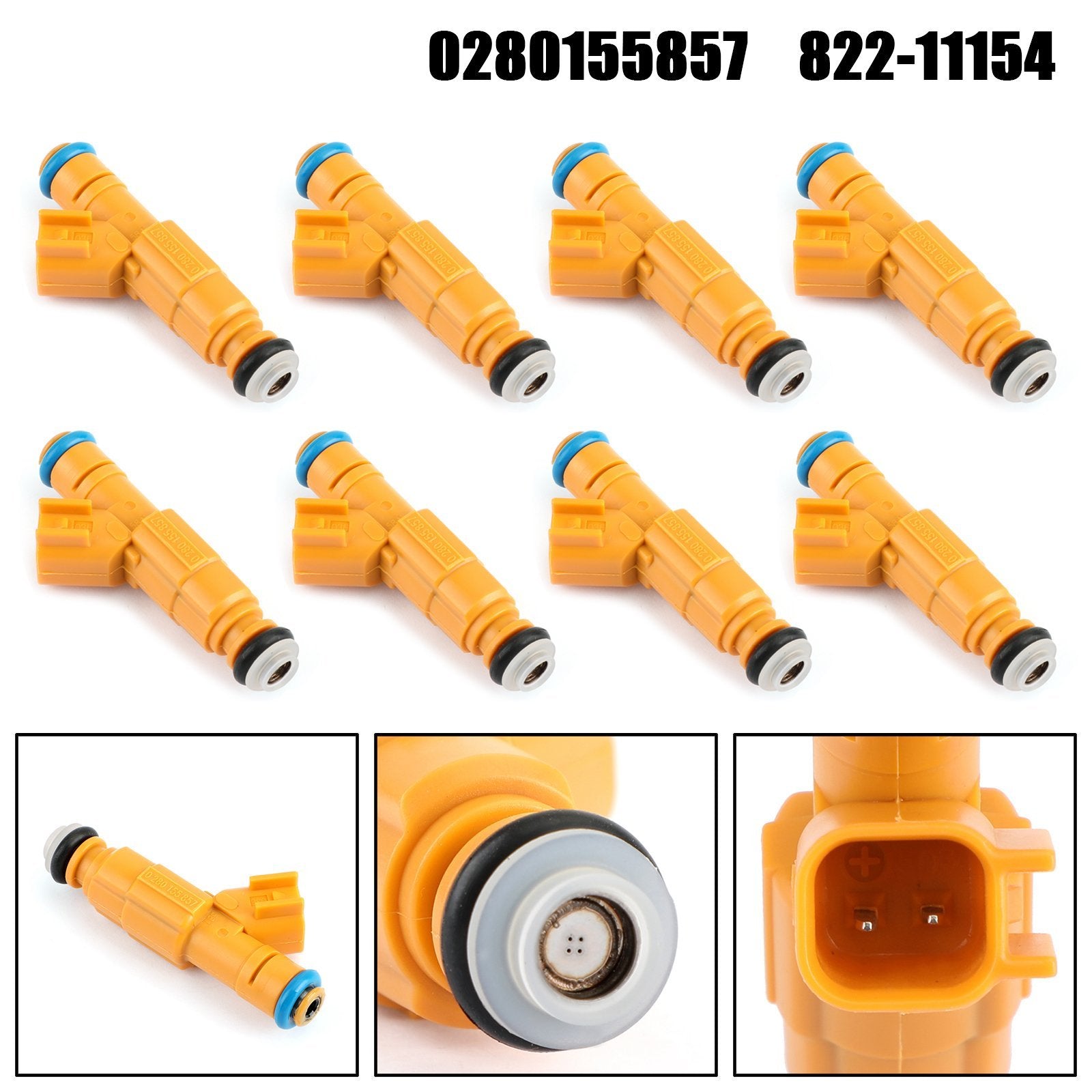 PALASER Set Of 8 Fuel Injectors 0280155857 For Ford 4.6 Lincoln Town 822-11154 0280155857 - Image 3