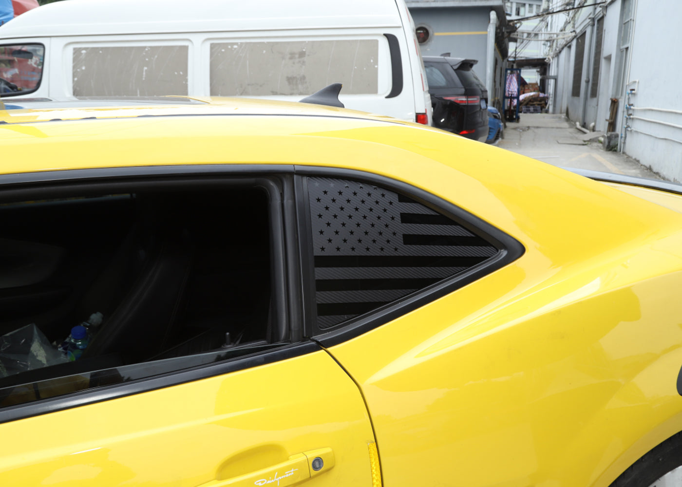 PALASER Rear Triangle Quarter Window Usa Flag Decal Sticker Trim For Camaro 2010-2015 - Image 7