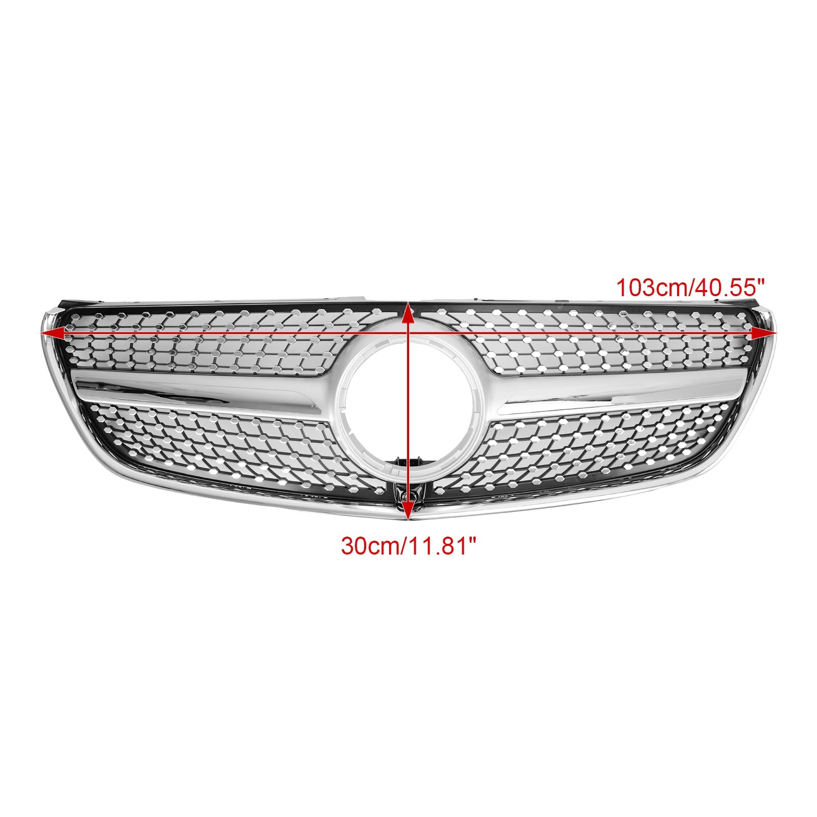 PALASER 2014-03.2019 Benz W447 V-class Diamond Front Upper Grille Grill - Image 3