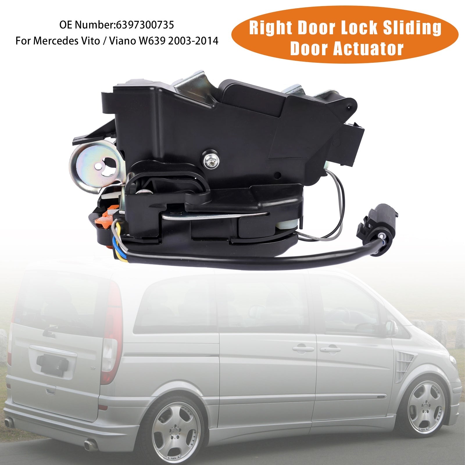 PALASER Right Door Lock Sliding Door Actuator 6397300735 For Mercedes Vito Viano W639