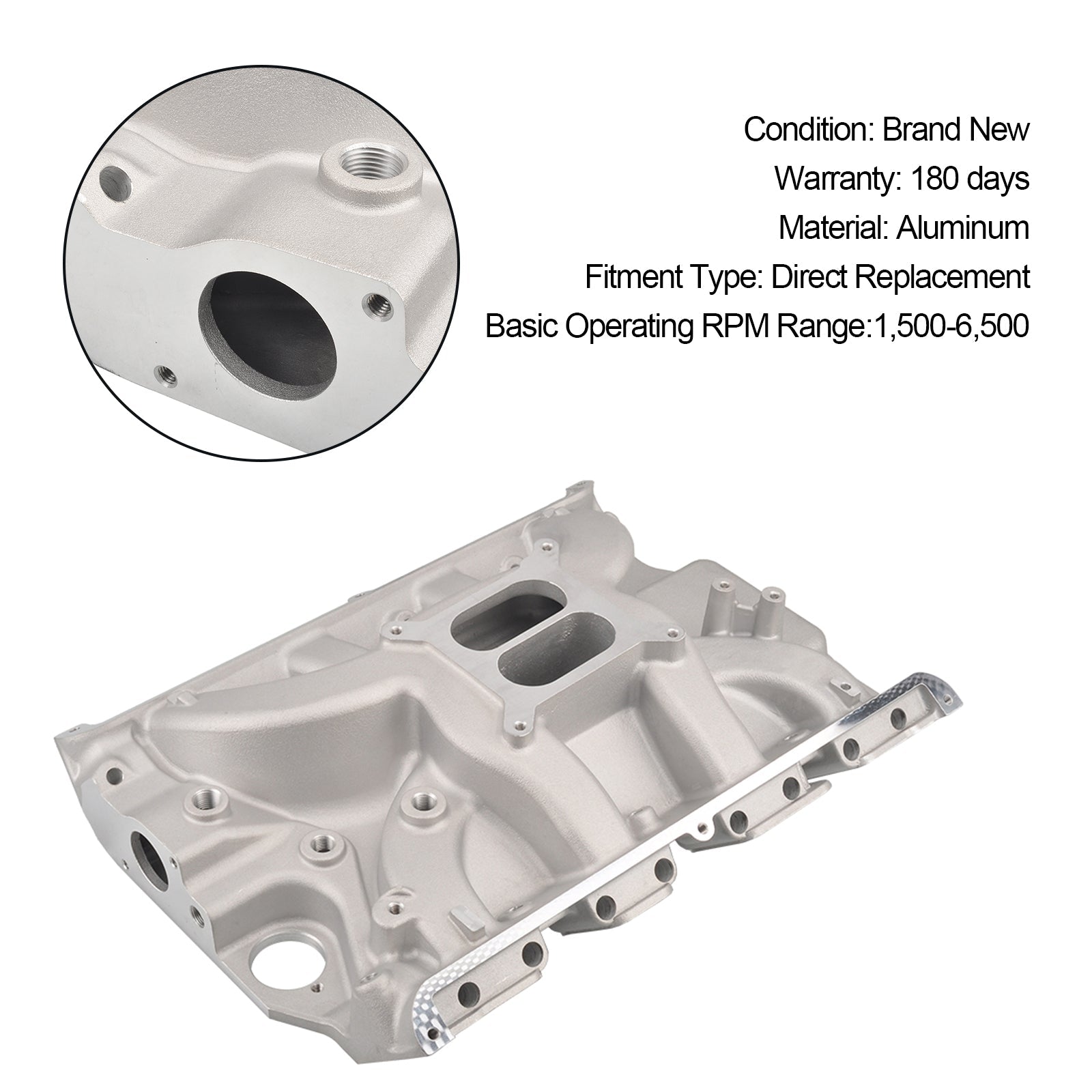 PALASER Ford Fe 390 406 410 427 428 Dual Plane Satin Intake Manifold Aluminum - Image 5