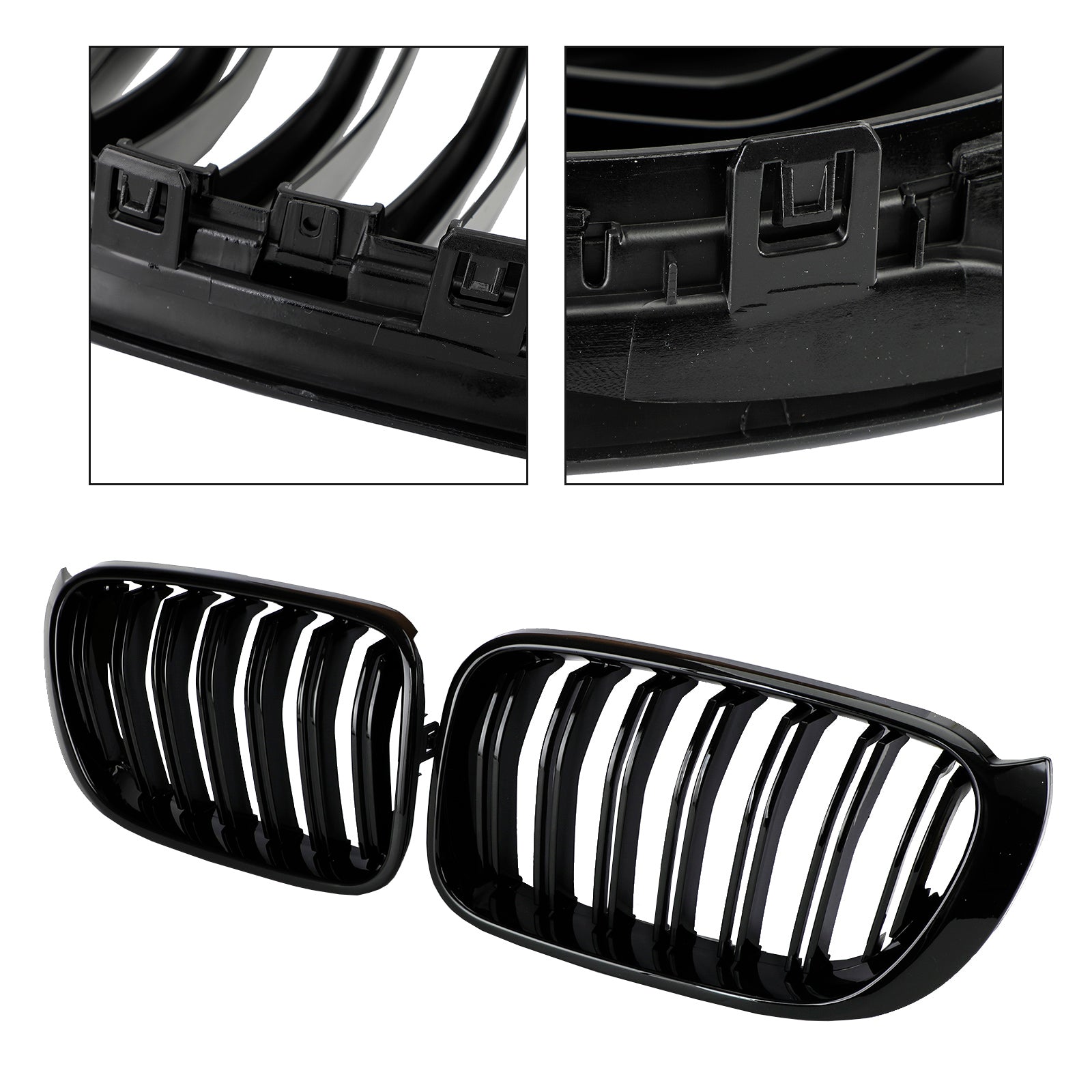 PALASER 2014-2017 BMW X3 F25 X4 F26 Gloss Black Front Bumper Kidney Grille Grill - Image 2